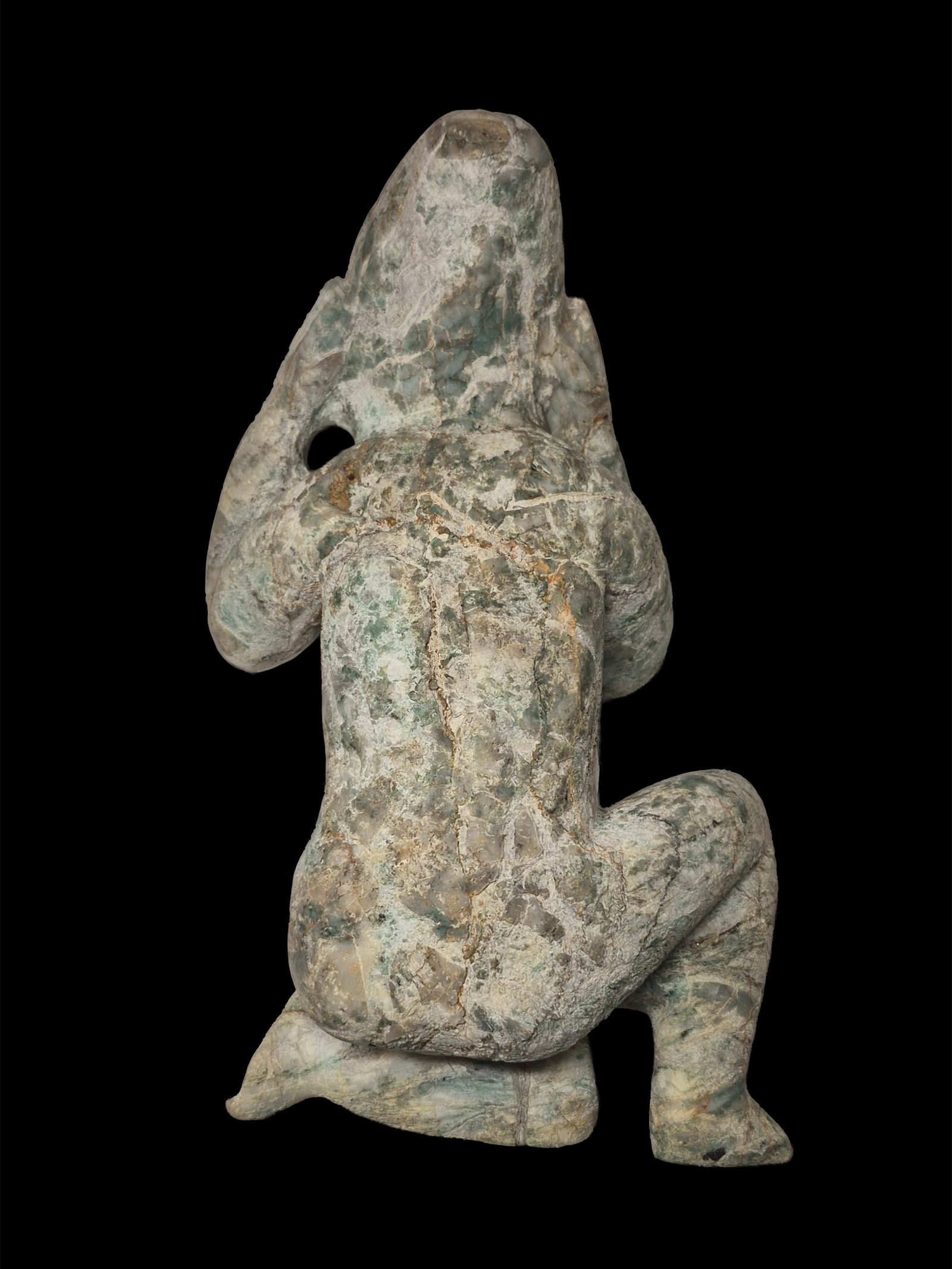 Pre-Columbian Olmec Jade Transformation Figure (1 of 3)