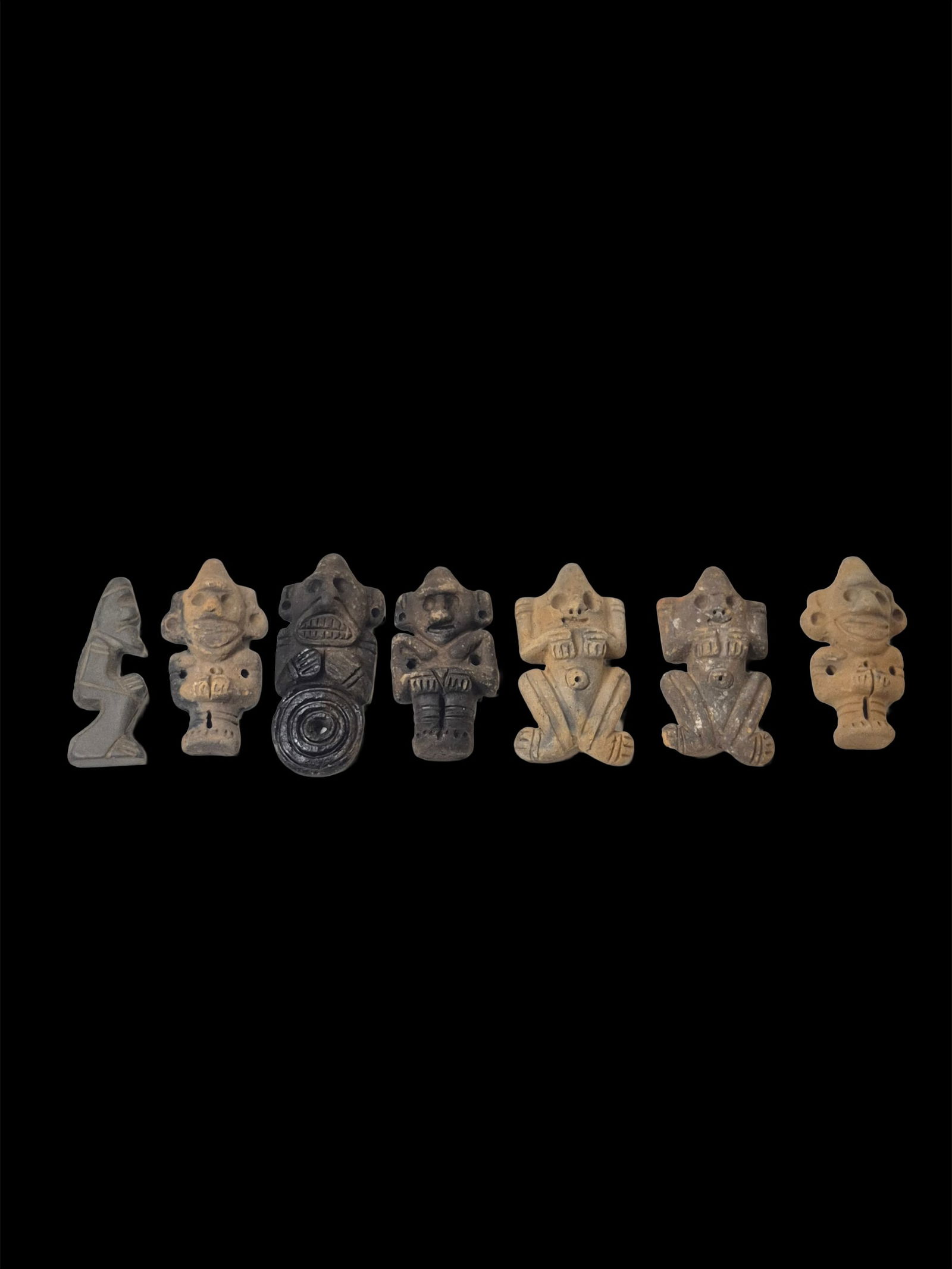 Pre-Columbian Taino Zemi Ceremonial Offerings: 3"x3.8" Pre-Columbian Taino Zemi Ceremonial Offerings, Cohobo Ritural Offerings, Taino Culture 1000-1400C.E.