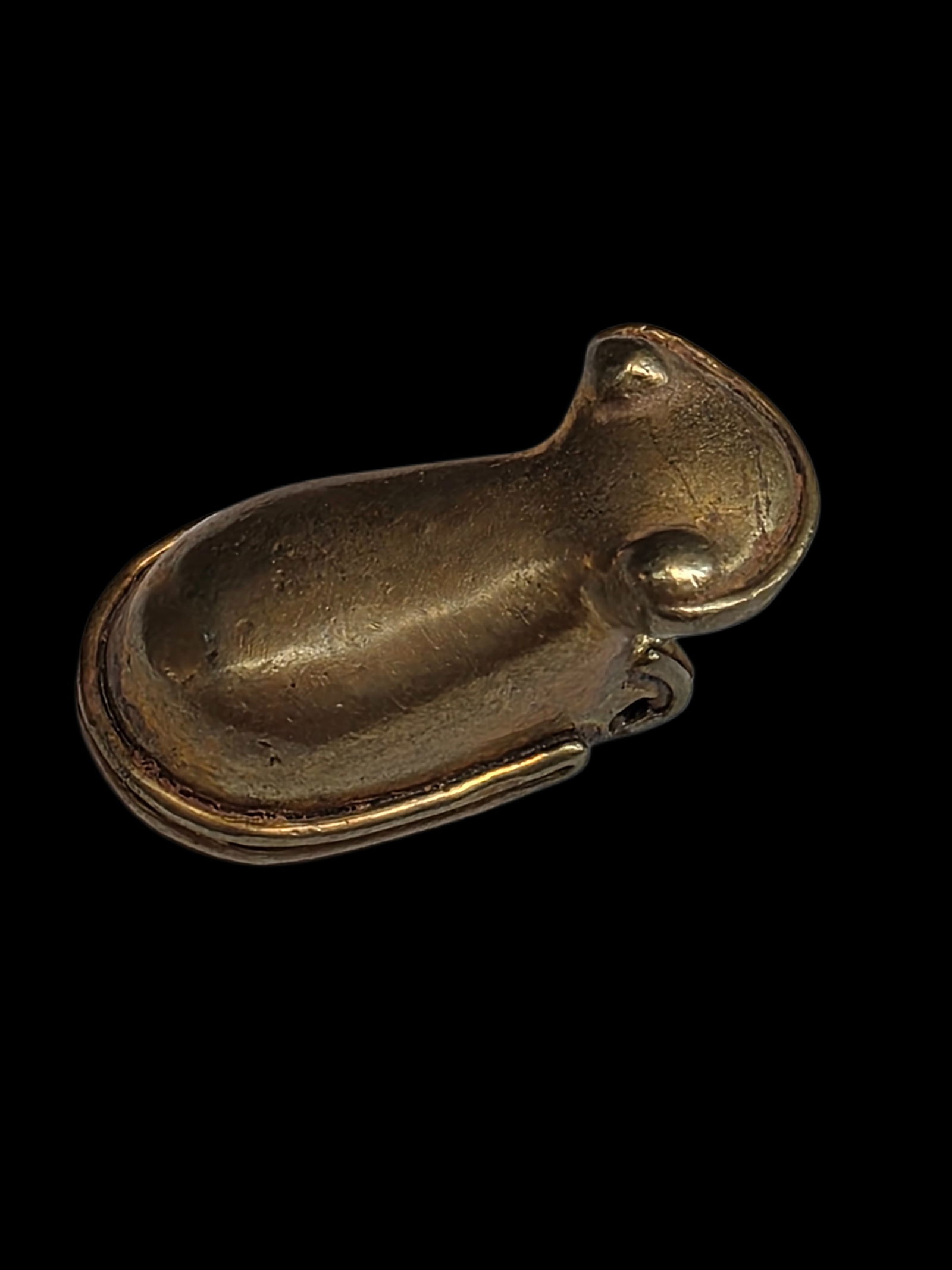 Pre-Columbian Tairona Gold Frog Pendant, Colombia: 1" x .5" Pre-Columbian Tairona Gold Frog Pendant, Colombia