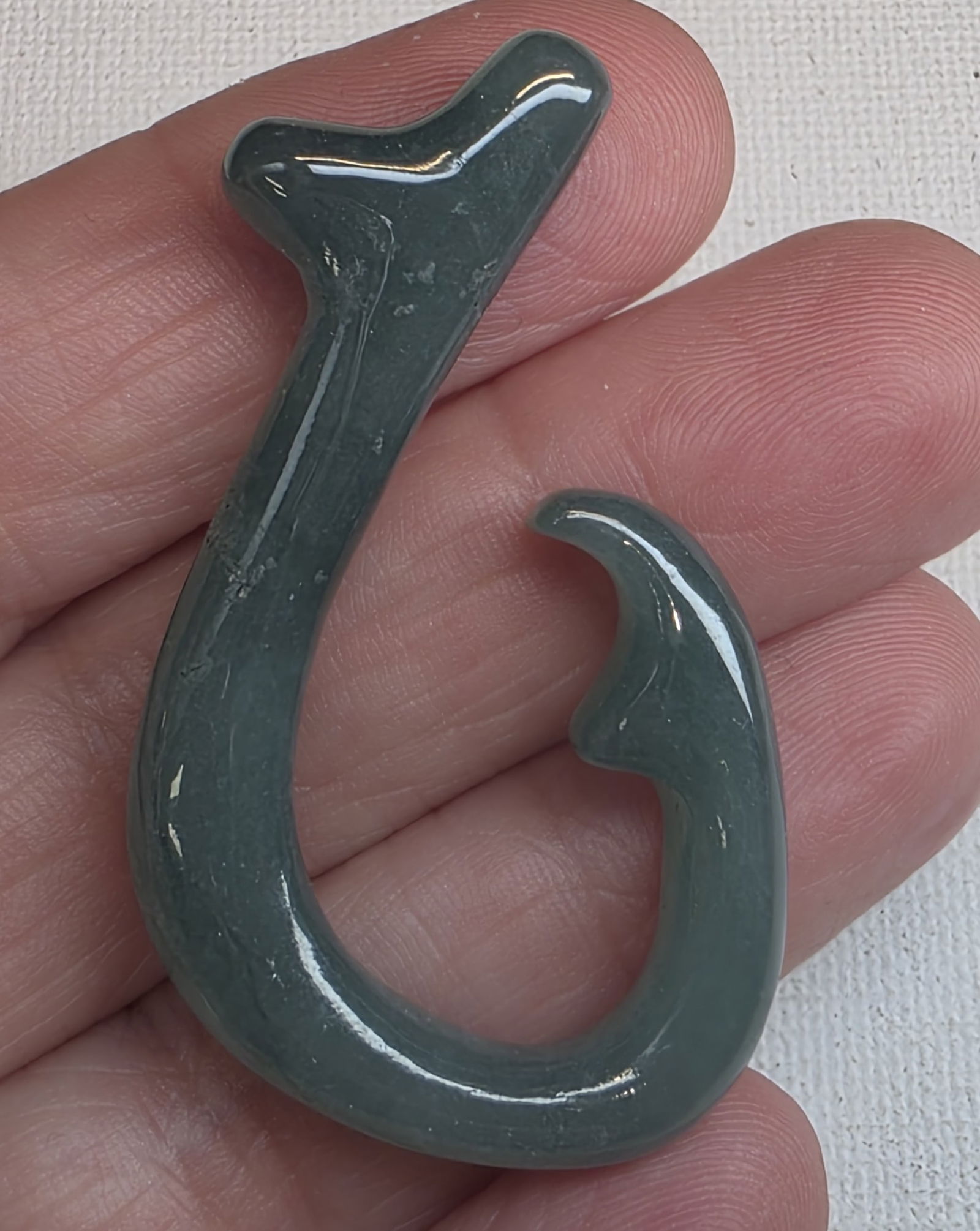 Jadeite Jade Maori Hei Matau Pendant: 3"x2.5" Antique Wide Cuff Bracelet With Sterling Silver