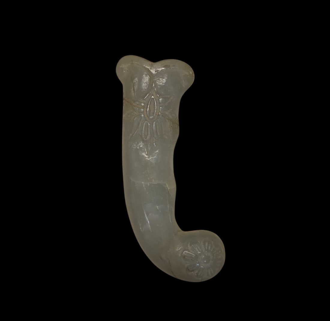 Ancient Chinese Jade Dagger Handle, Nephrite Jade (1 of 4)
