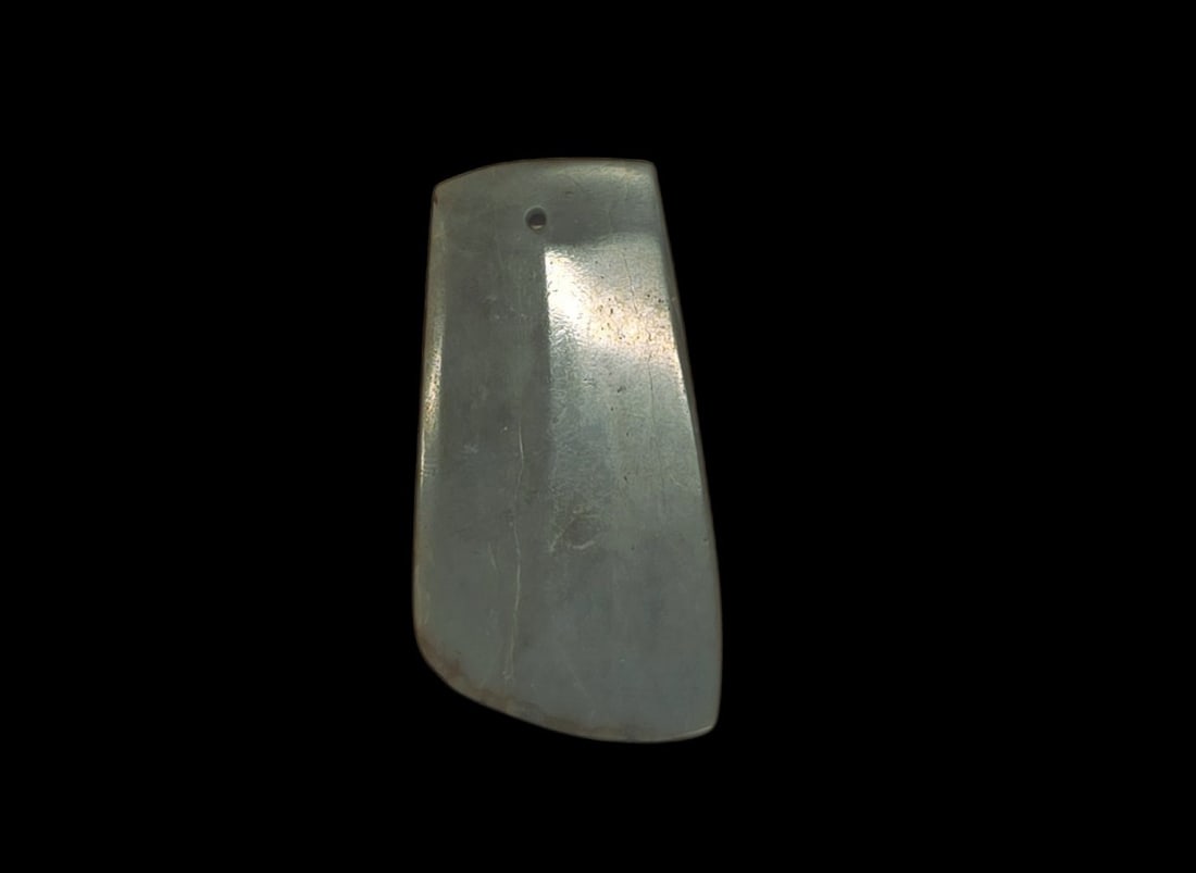 Pre-Columbian Blue Jade Celt Pendant, Costa Rica (1 of 3)