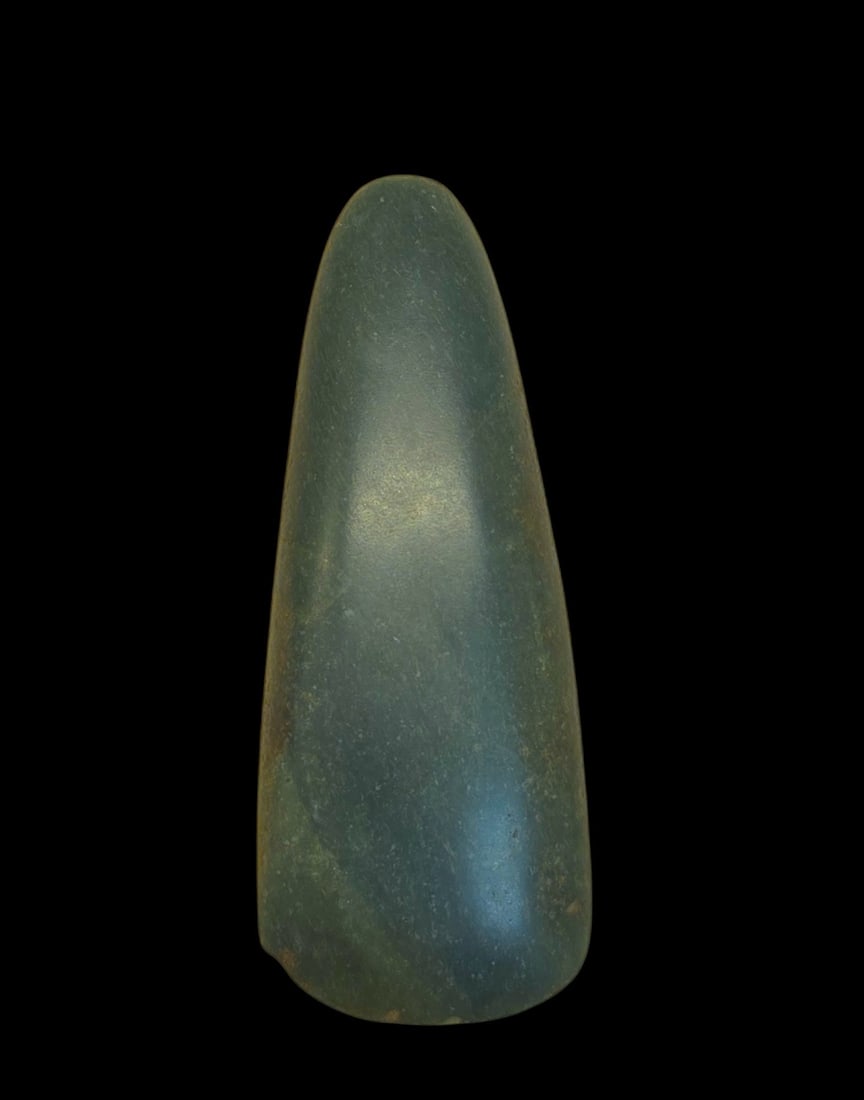 Pre-Columbian Blue Jade Ceremonial Axe, Mayan (1 of 3)