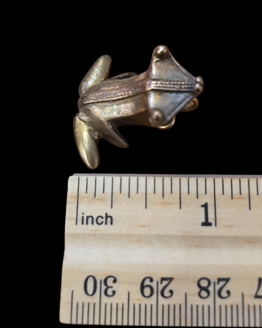 Pre-Columbian Tairona Tumbaga Frog Pendant (1 of 5)