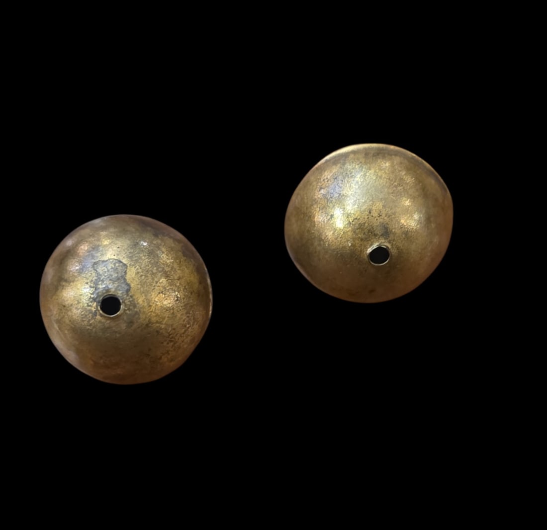 Pre-Columbian Gold Tairona Round Spacer Beads (1 of 4)