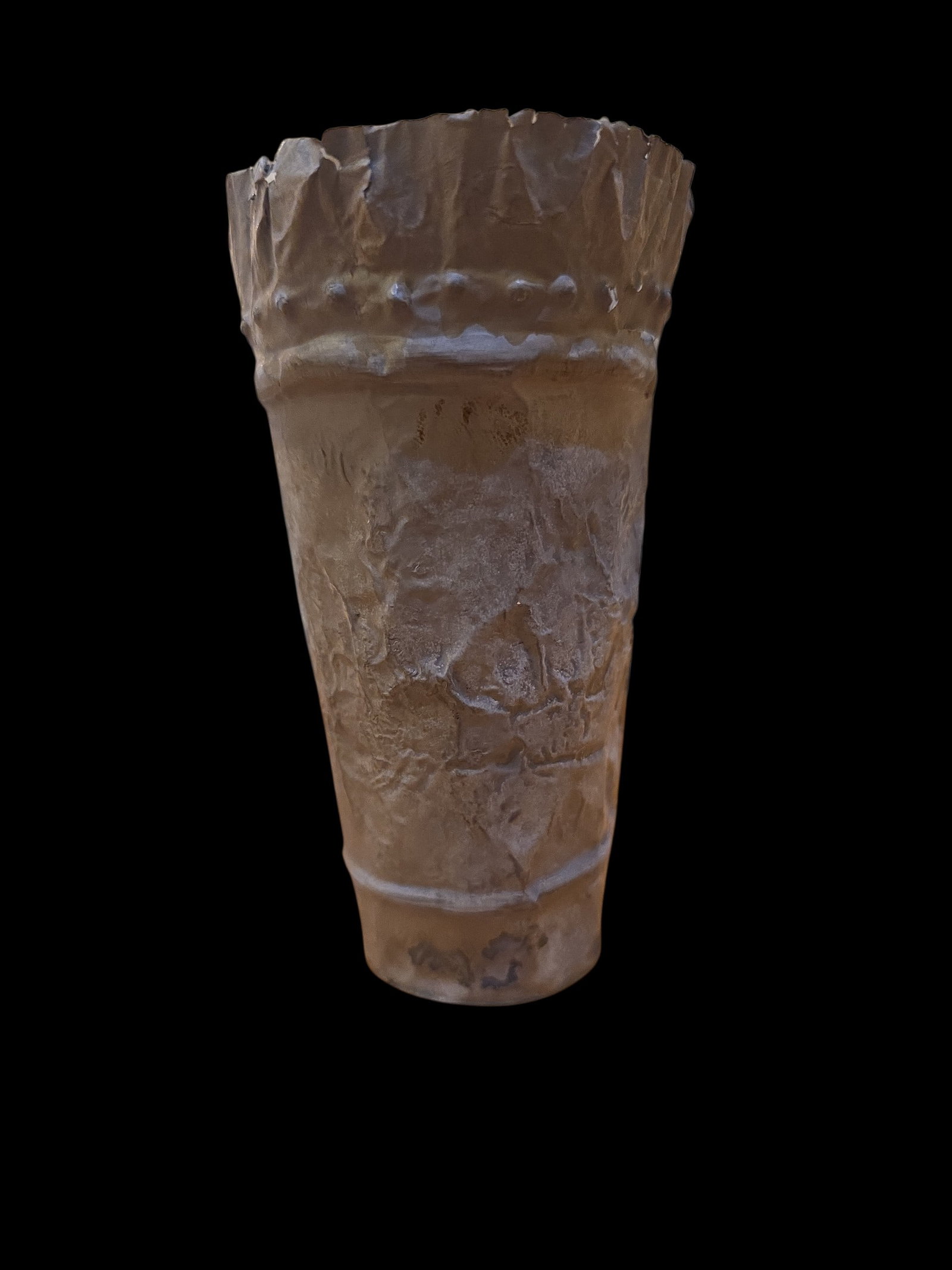 Pre-Columbian Silver Relief Kero Cup, Chimu (1 of 5)
