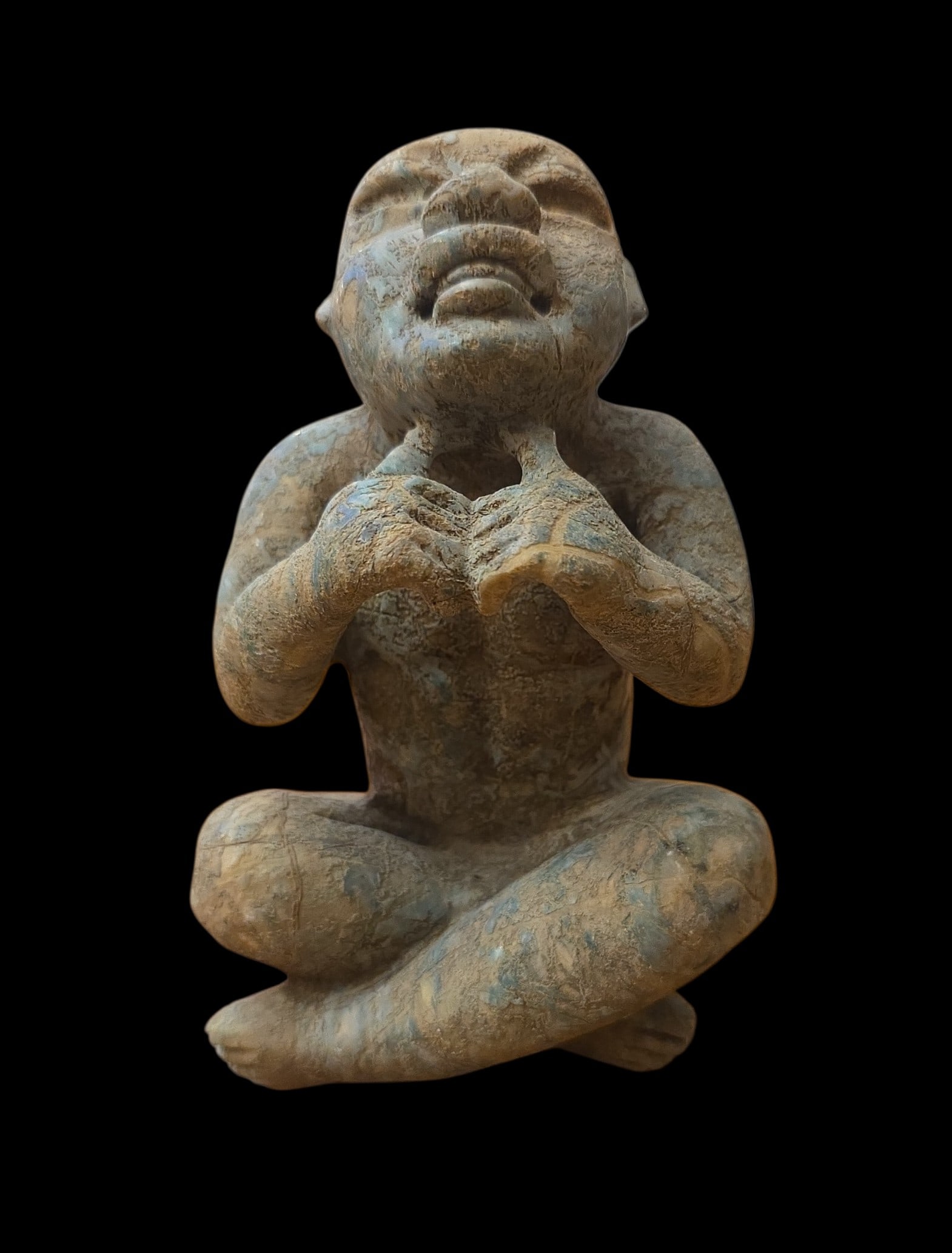 Pre-Columbian Olmec Jade Seated Figure (1 of 7)