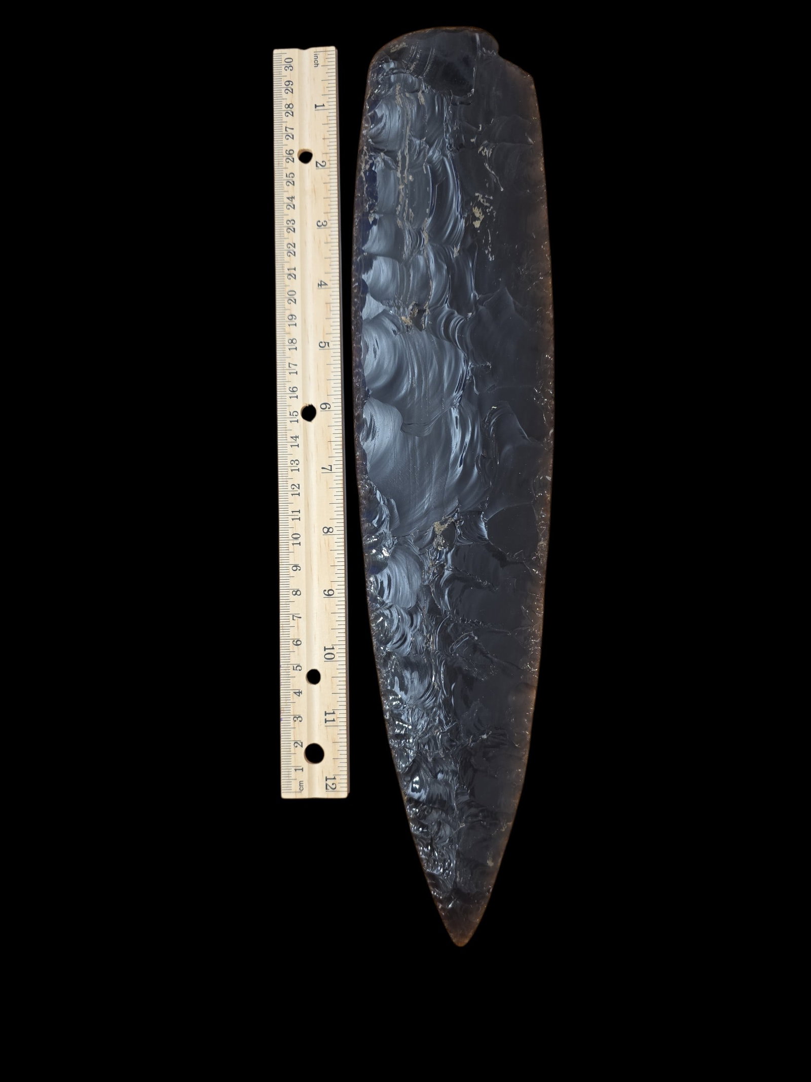 Monumental Obsidian Wealth Blade Ancient Native American - 2