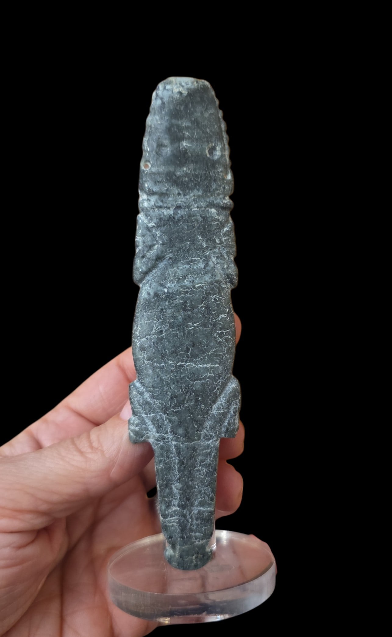 Pre-Columbian Jade Saurian Axe Celt, Costa Rica (1 of 6)