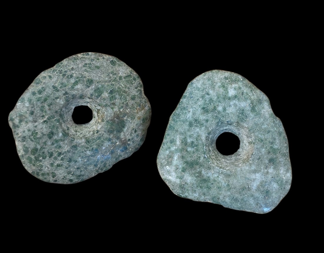 Pre-Columbian Mayan Jade Ear Flair Pair (1 of 5)