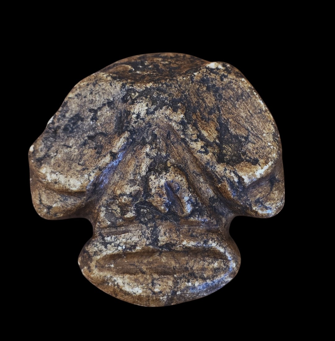 Pre-Columbian Taino Carved Stone Zemi, Anthropomorphic (1 of 4)