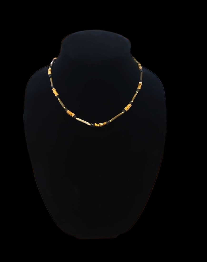 Ancient Fiance Bead Necklace, Egyptian (1 of 4)