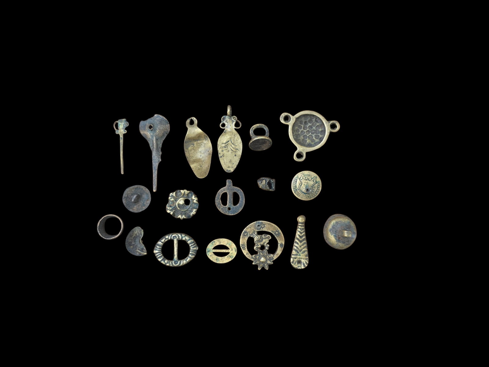18Th And 19Th Century Brass And Metal Fragments And Adornments (1 of 2)