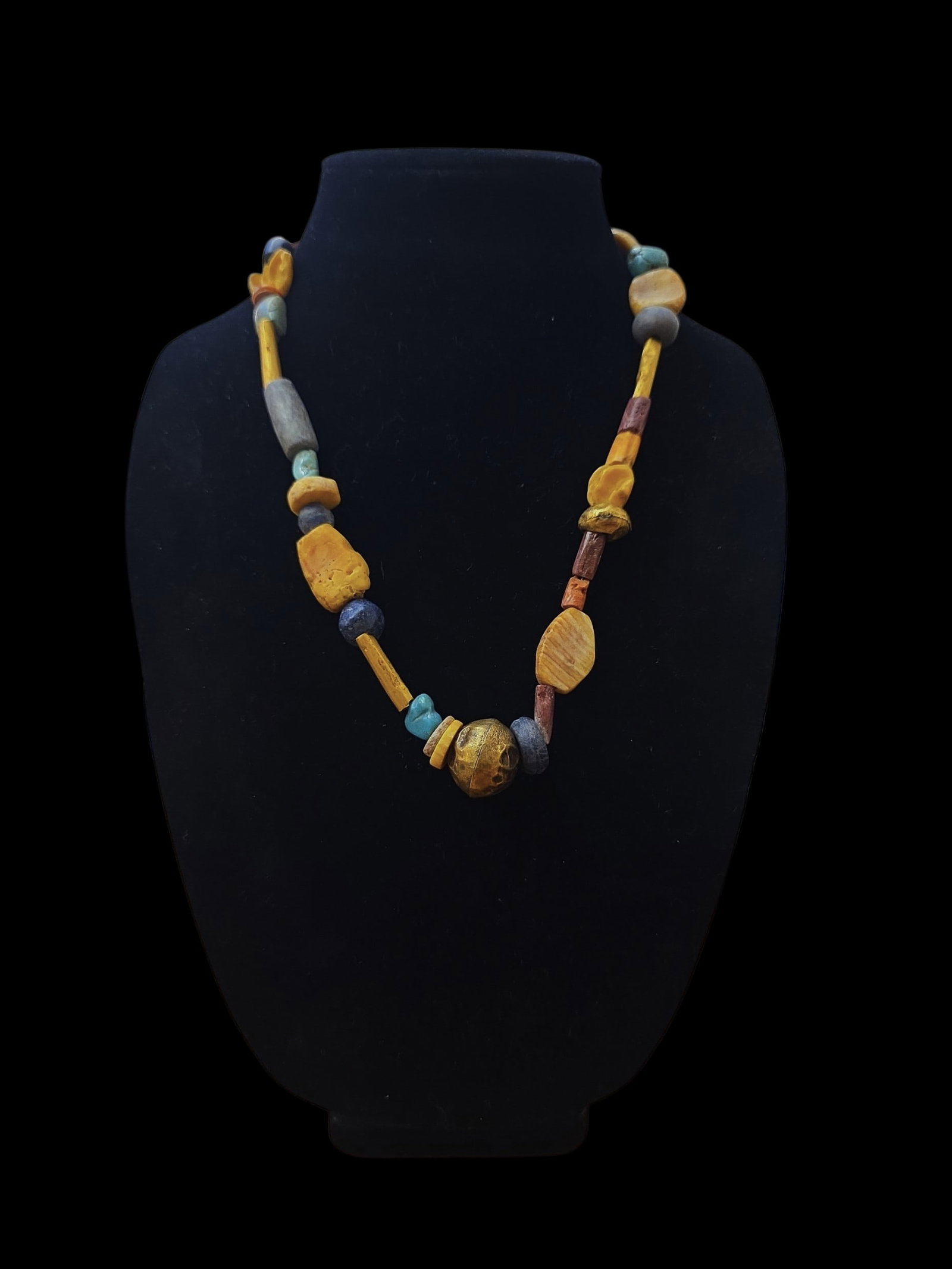 Pre-Columbian Tairona Spondylus Shell And Gold Beaded Necklace (1 of 5)