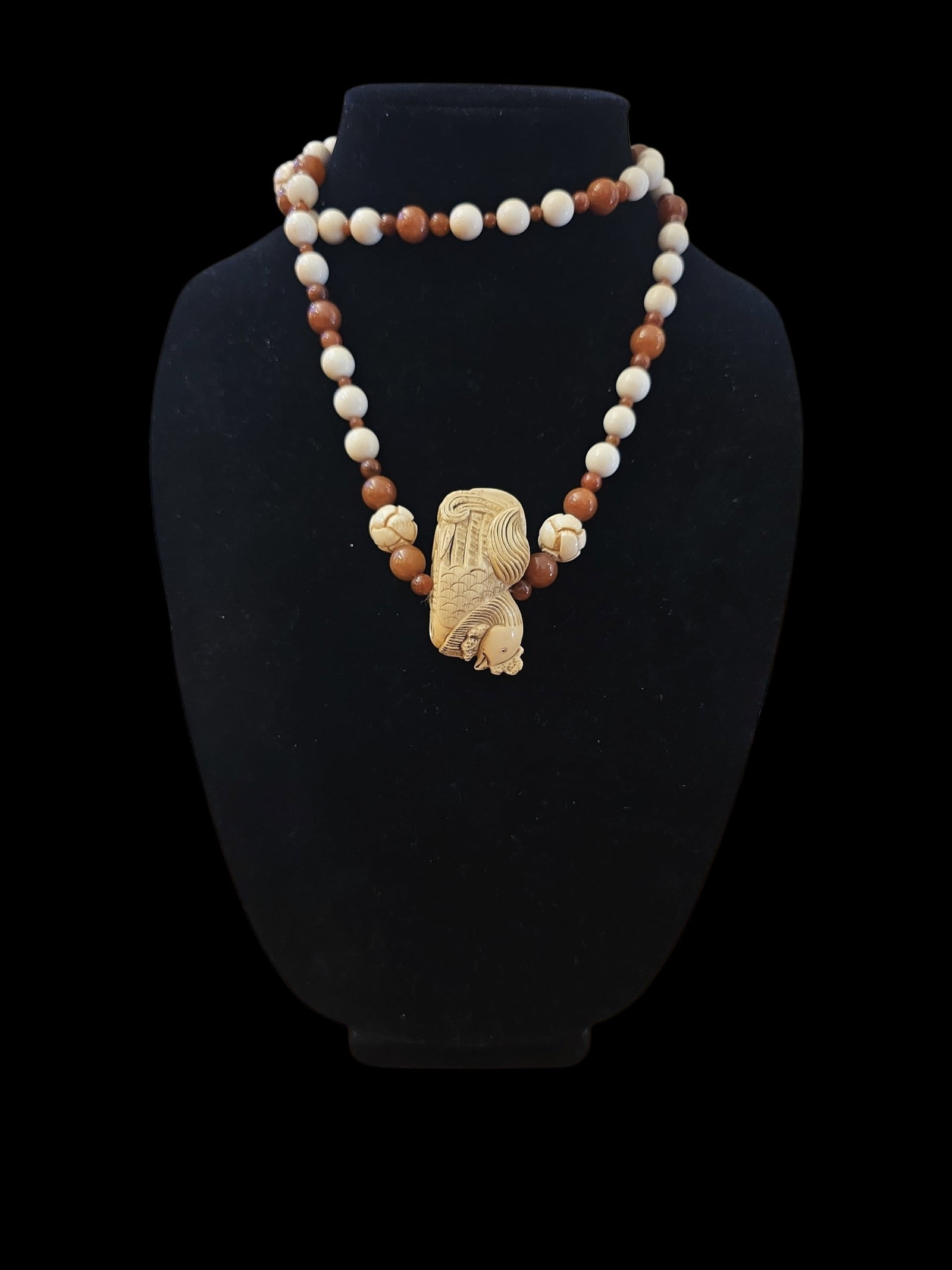 Antique Japanese Netsuke Beaded Necklace (1 of 6)