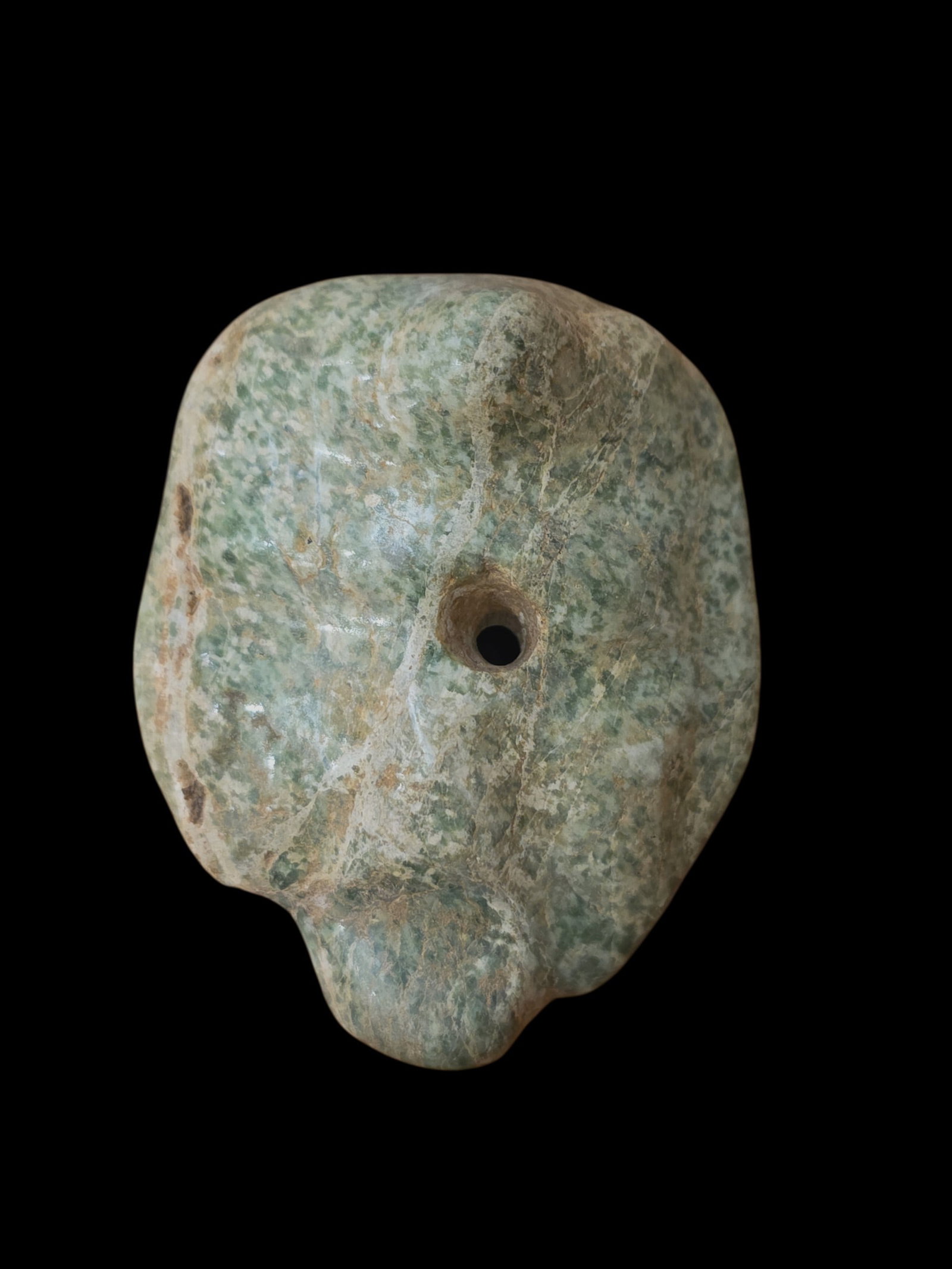 Pre-Columbian Jade Carved Face Pendant, Mayan (1 of 5)