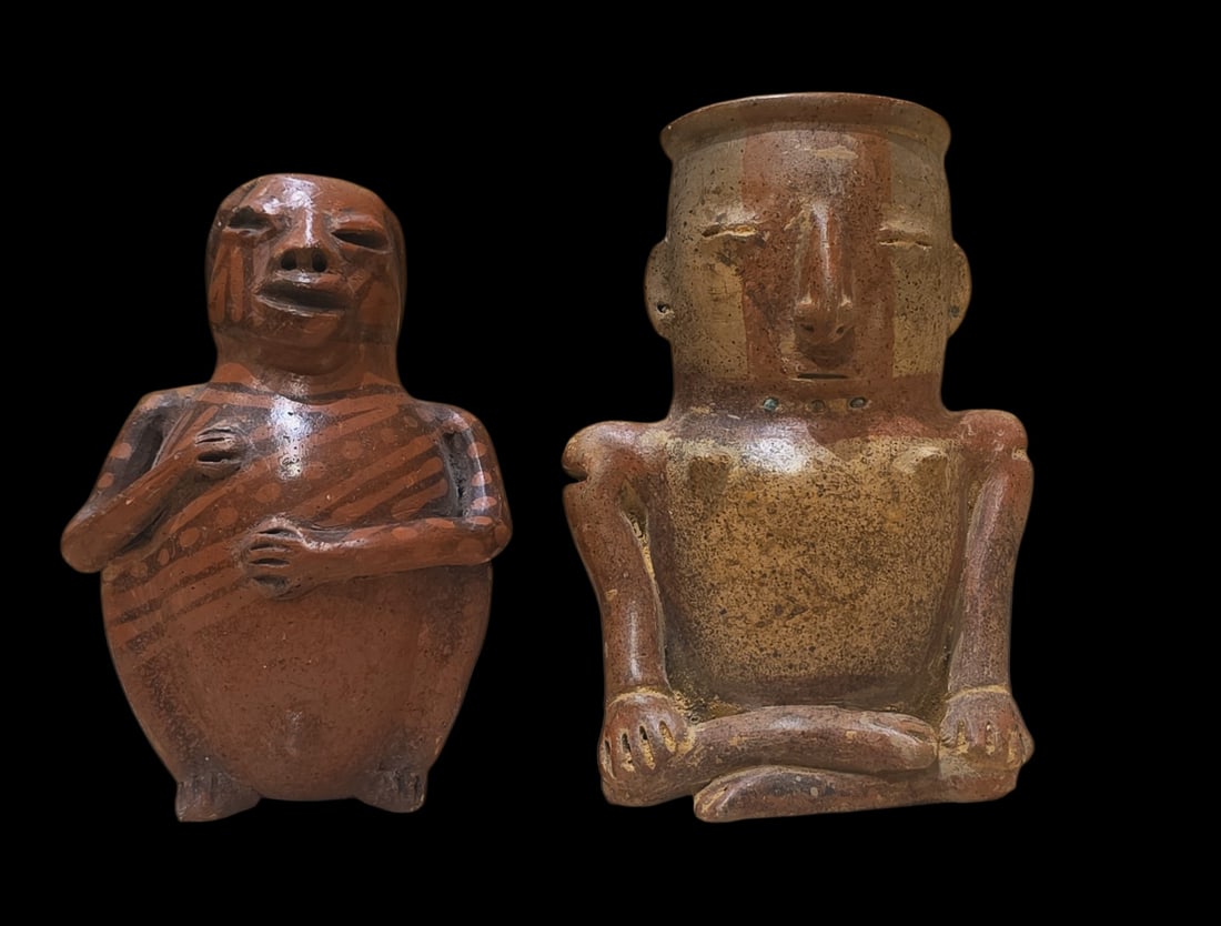 Pre-Columbian Quimbaya Human Vessels, Pair Of 2 (1 of 5)