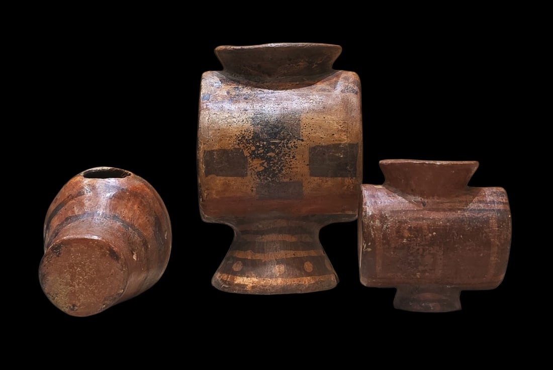 Pre-Columbian Quimbaya Polychrome Pottery Vessels (1 of 5)