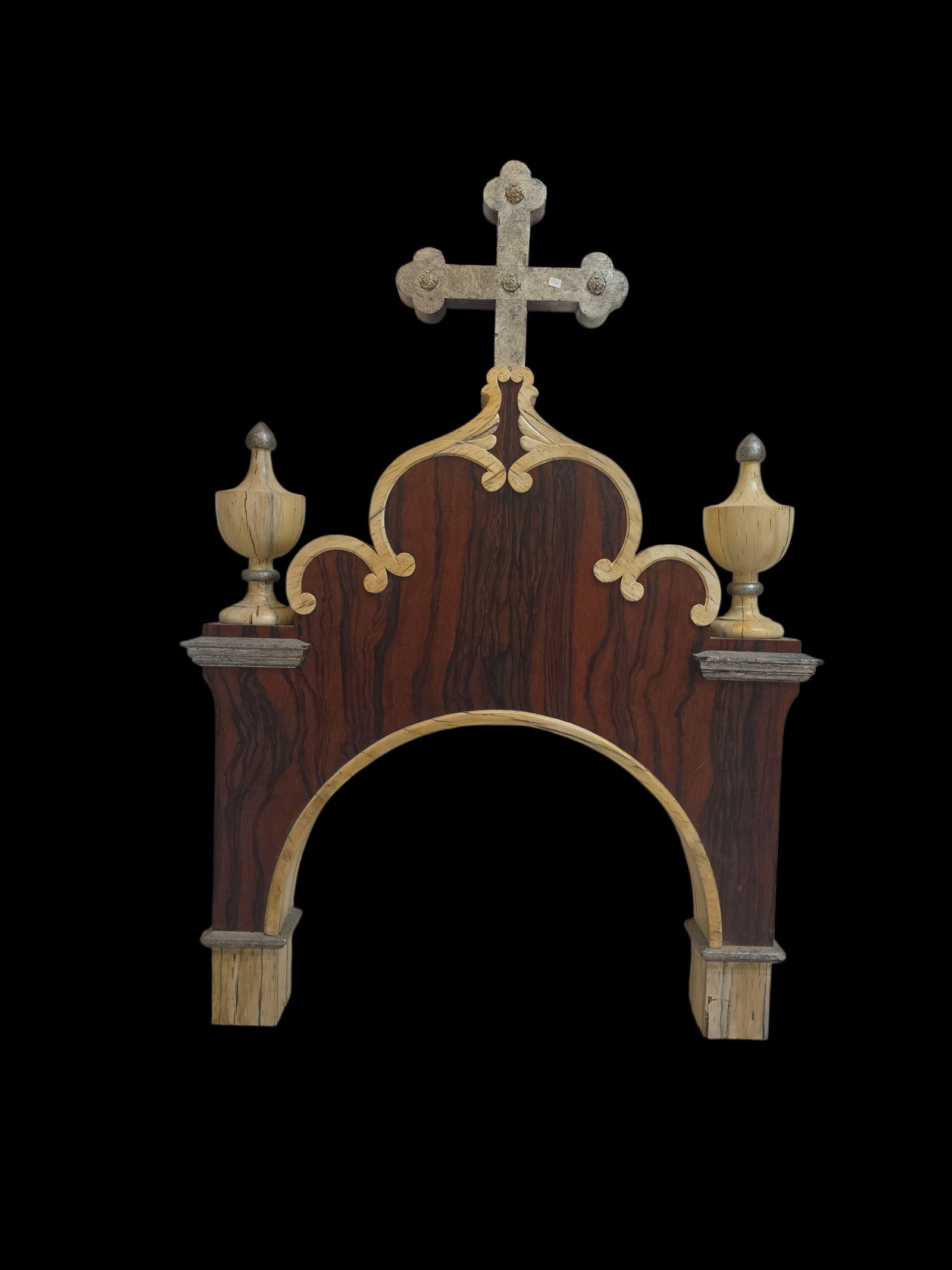 Antique Architectural Altar Piece 19Th Century: 53" X 35" Antique Architectural Altar Piece 19Th Century, Large Architectural Alter Piece, Exact Origin Uknown