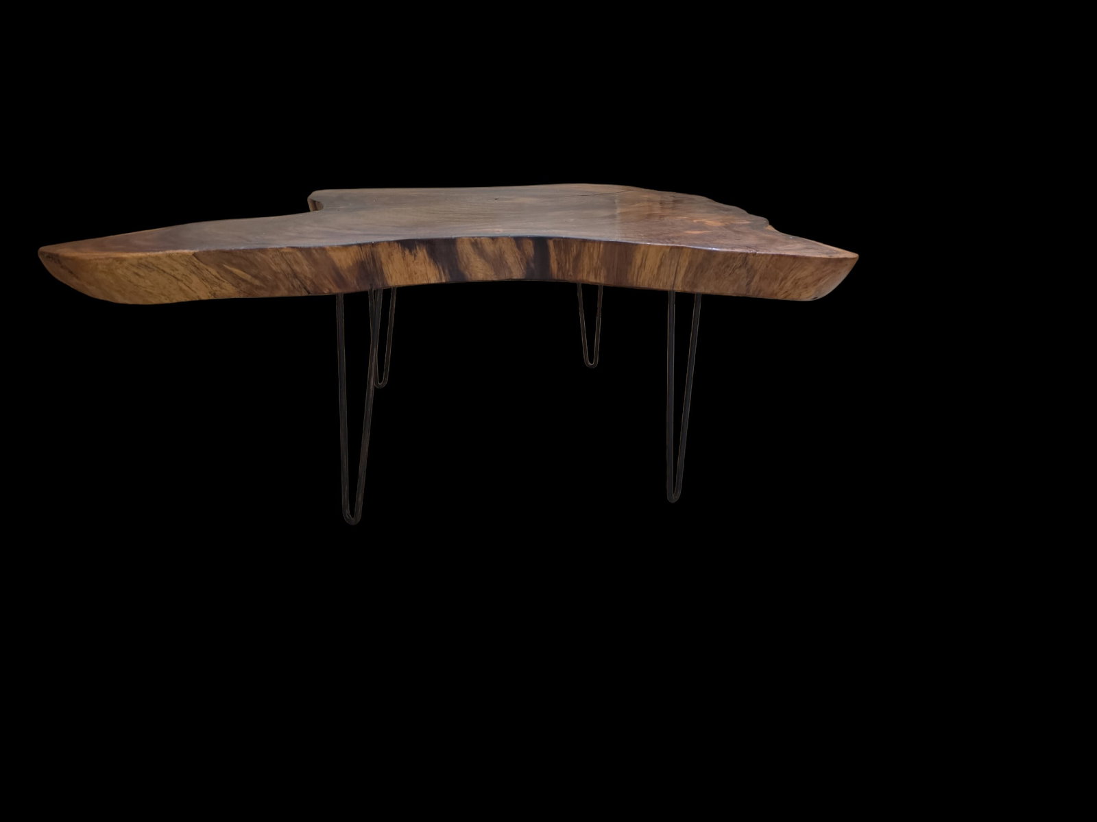Live Edgewood Table Wrought Iron Base - 3