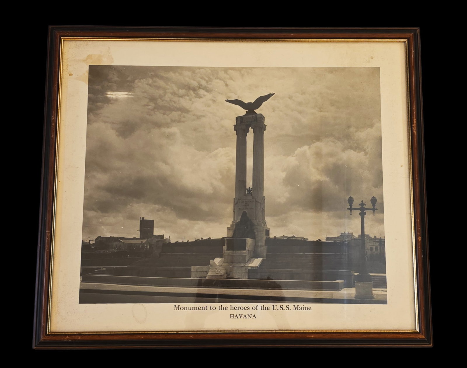 Vintage Black And White Photograph Of The Monument Of Heroes Of The USS Maine In Havana Cuba (1 of 2)