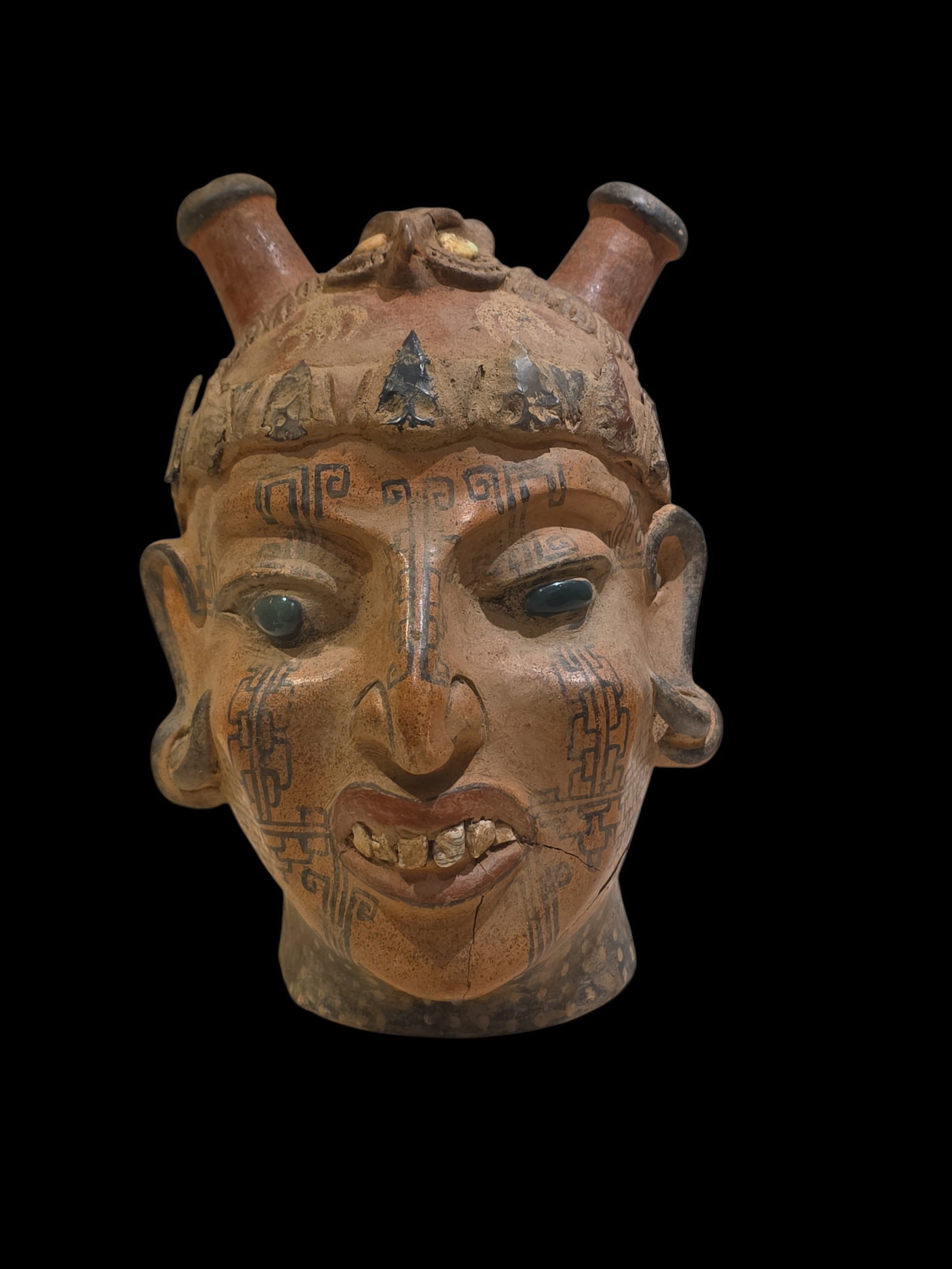 Pre-Columbian Style Mixtec Culture Ceramic Head (1 of 5)