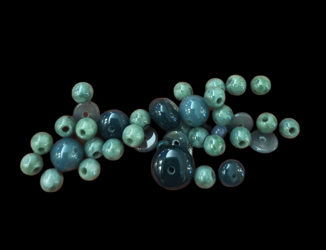 Blue Jade Spacer Beads Guatemala (1 of 3)