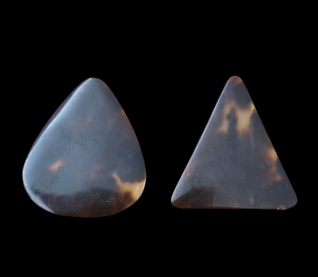 Antique Victorian Tortoise Guitar Pics (1 of 2)