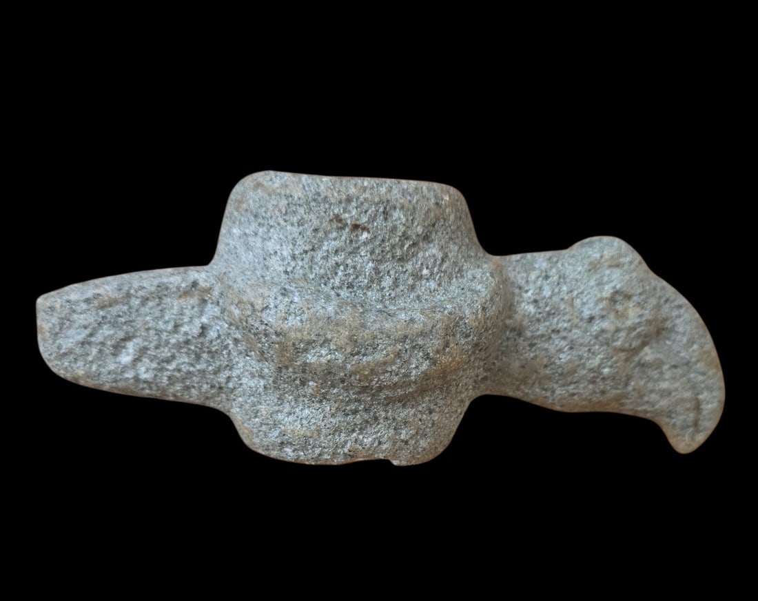 Pre-Columbian Green Stone Avian Mace (1 of 5)
