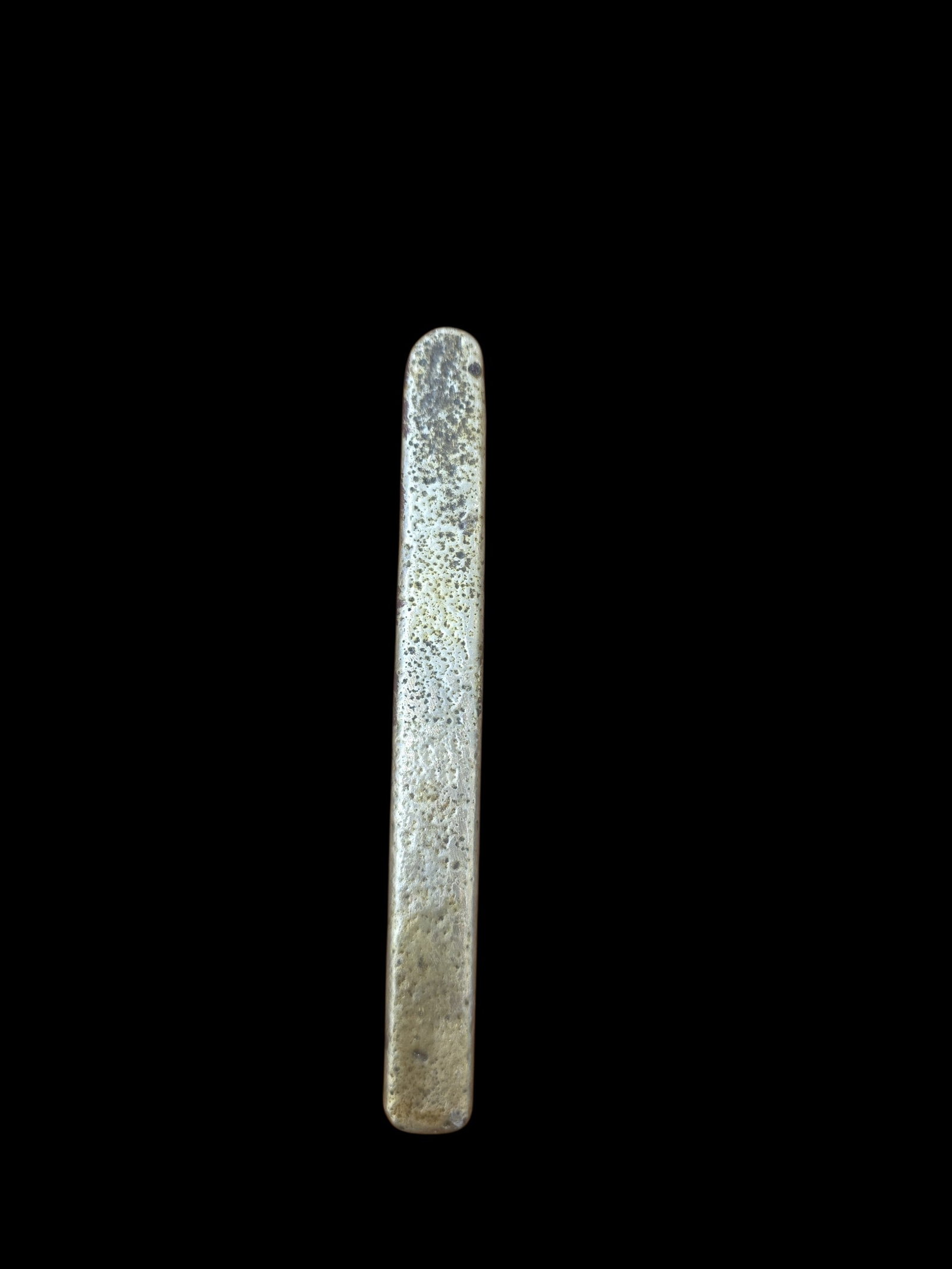 Pre-Columbian Silver Ingot Bar: 5 3/4" x 3/4" Pre-Columbian Silver Ingot Bar, 120.9 Grams, South America, 1400 C.E.