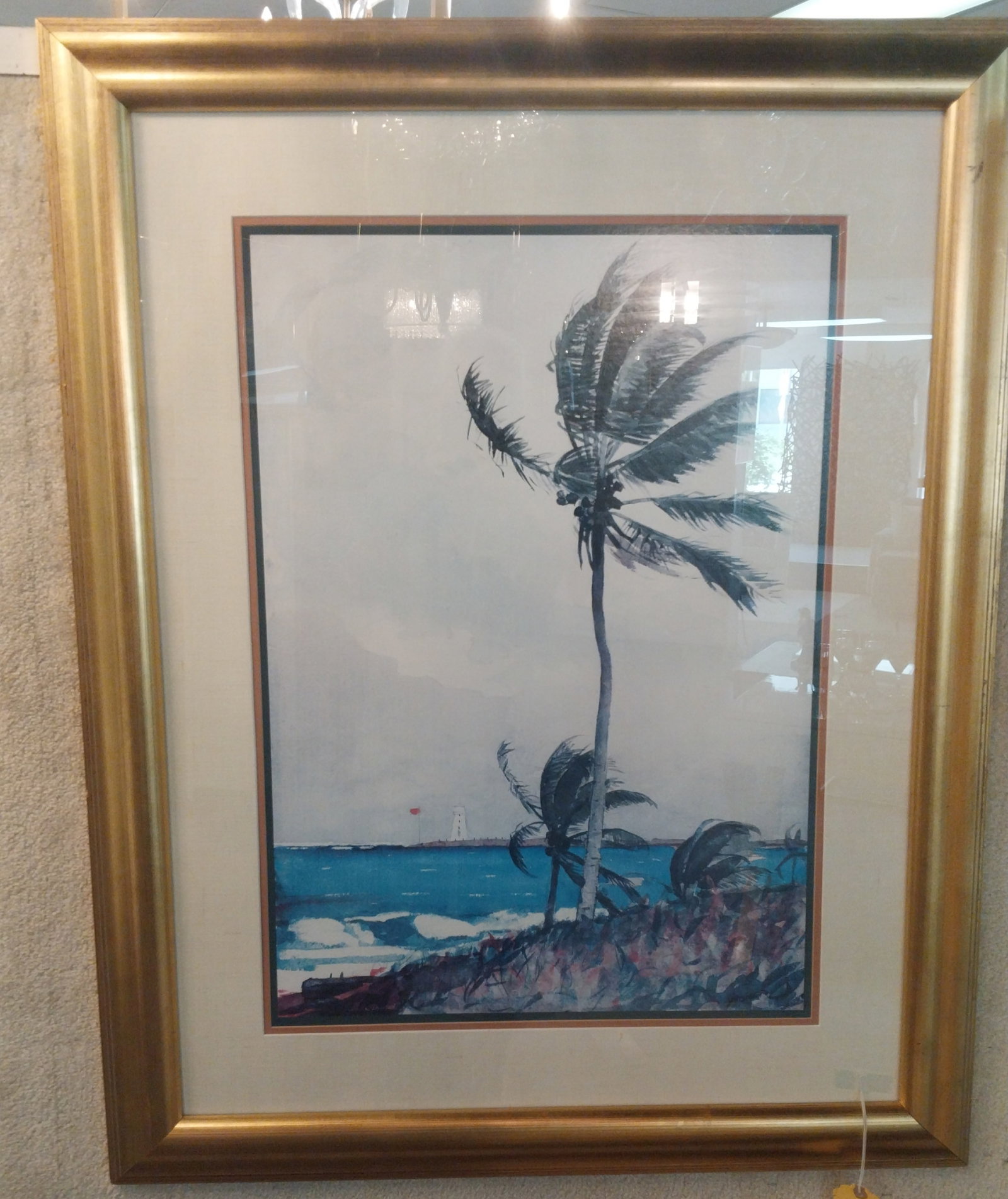 Winslow Homer Watercolor, 42 x 34in (1 of 2)