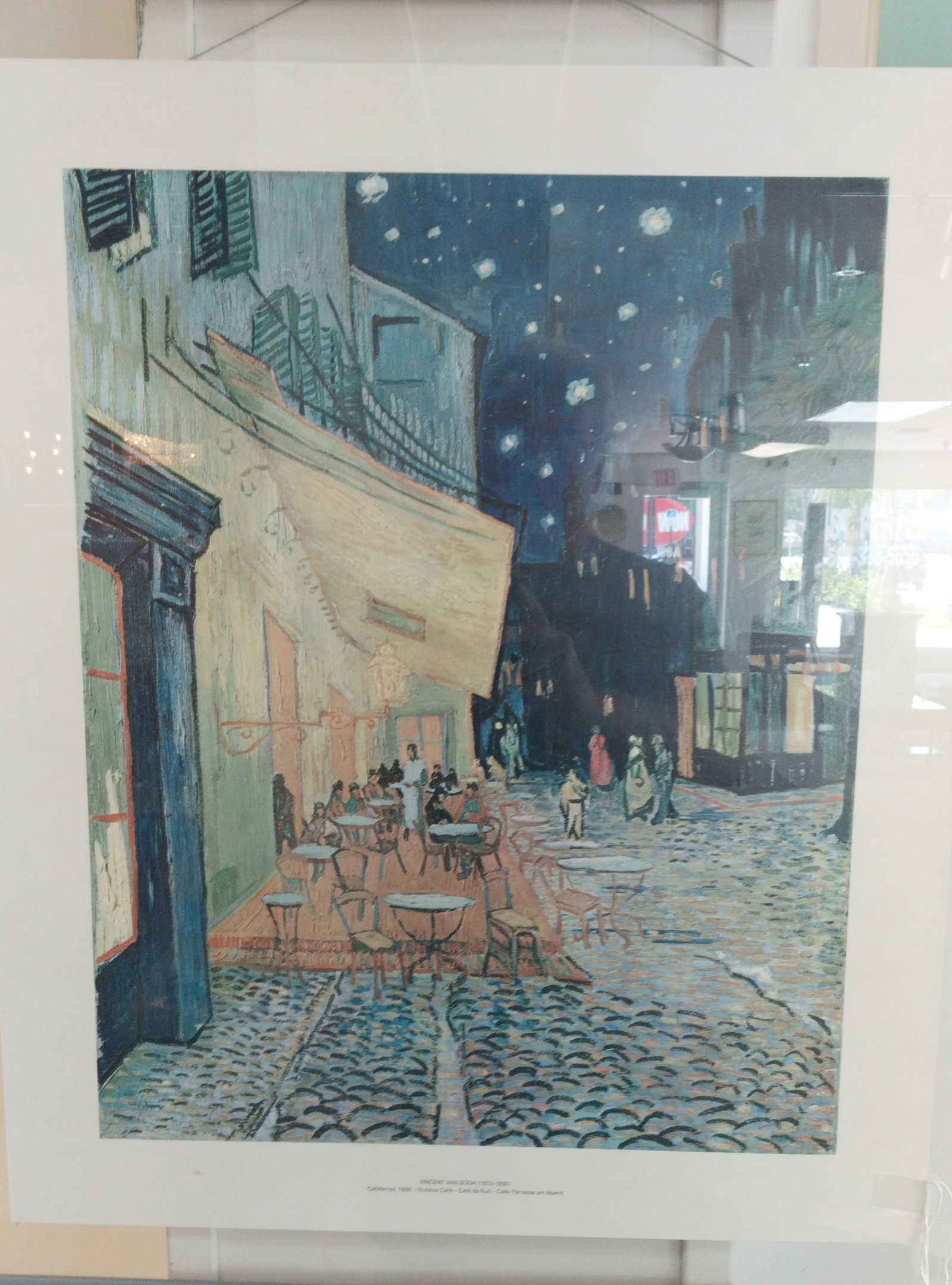 Vincent Van Gogh Framed Print, Cafe Terrace at Night, 31.5 x 28in, lightly scratched frame (1 of 3)