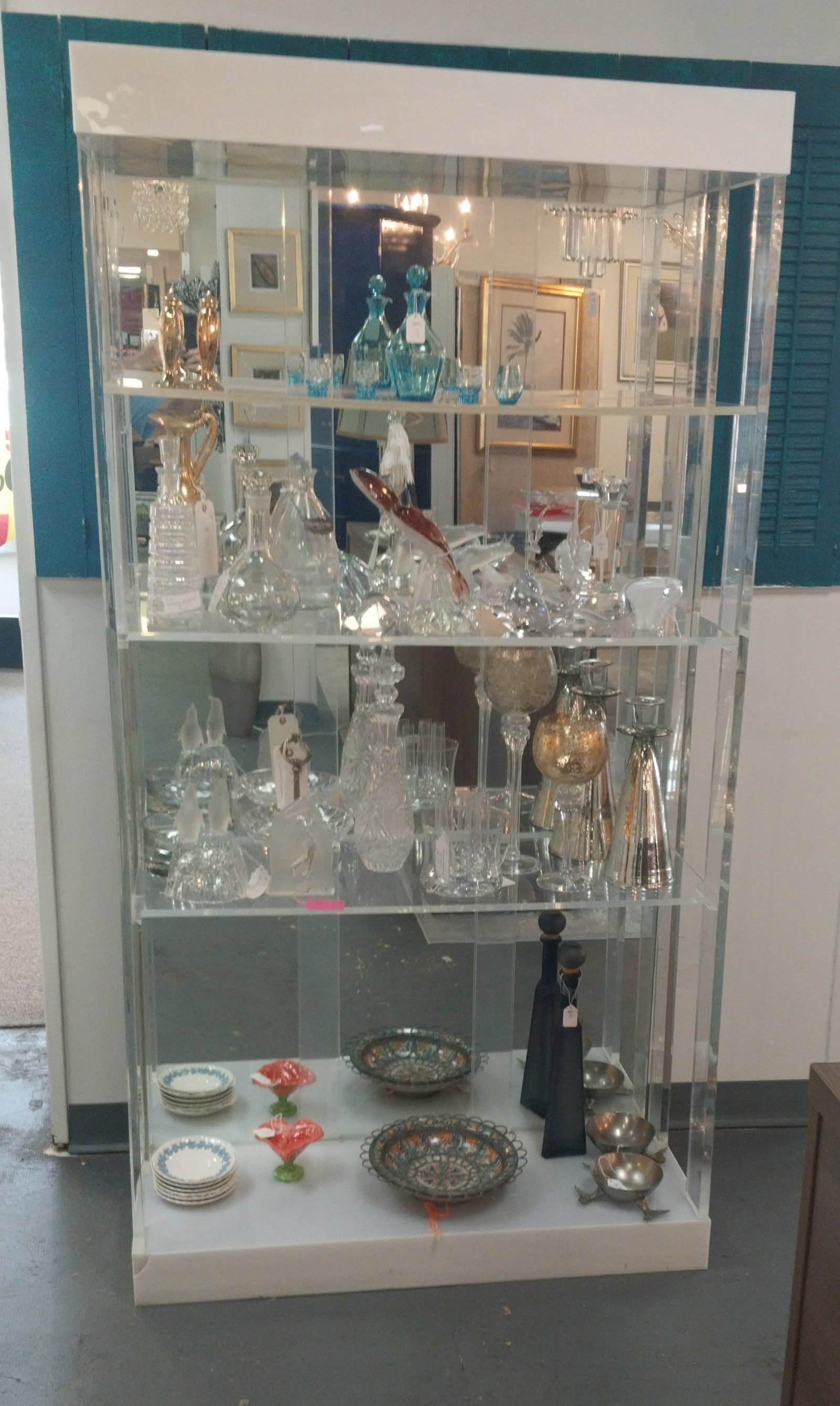 Lucite Display Case, 77.5 x 41.5in, contents not included (1 of 2)