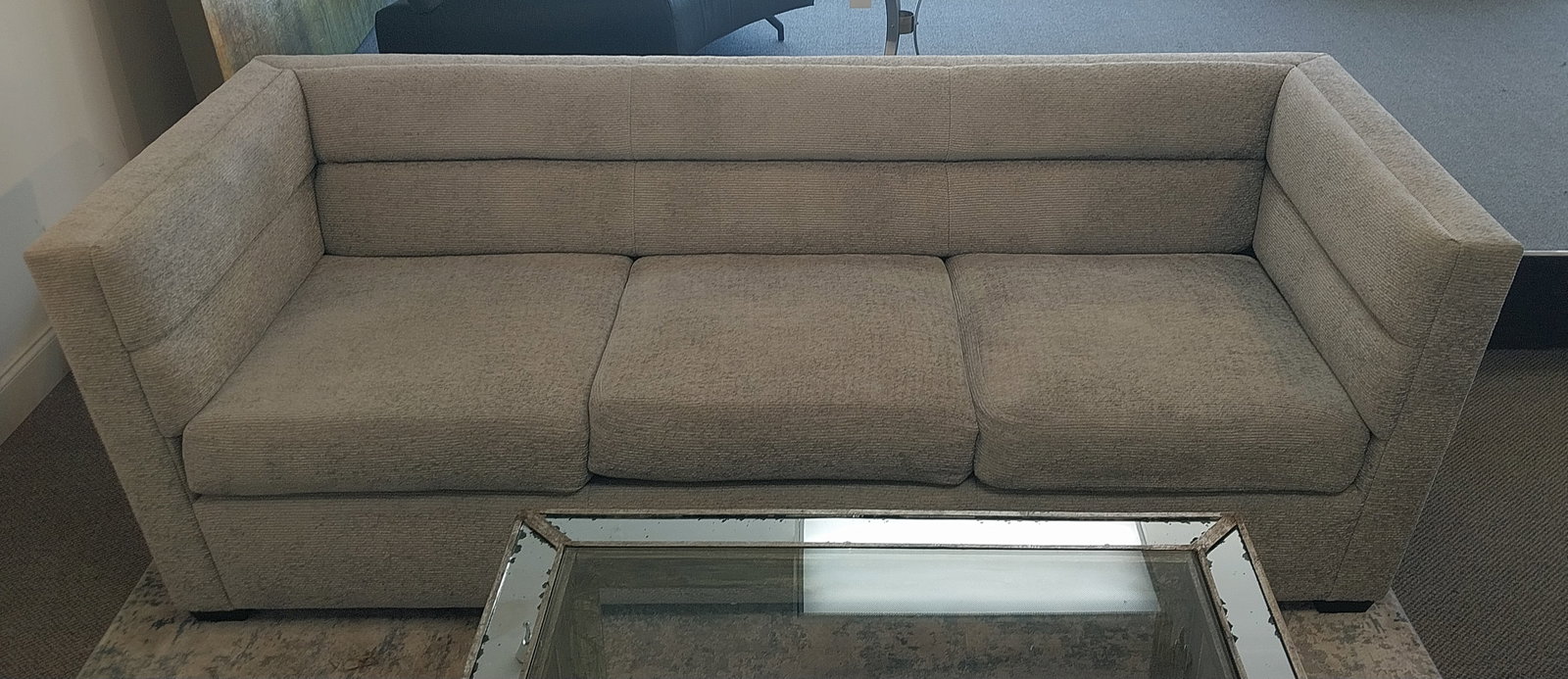 Bernhardt Couch, gray, 93in (1 of 3)