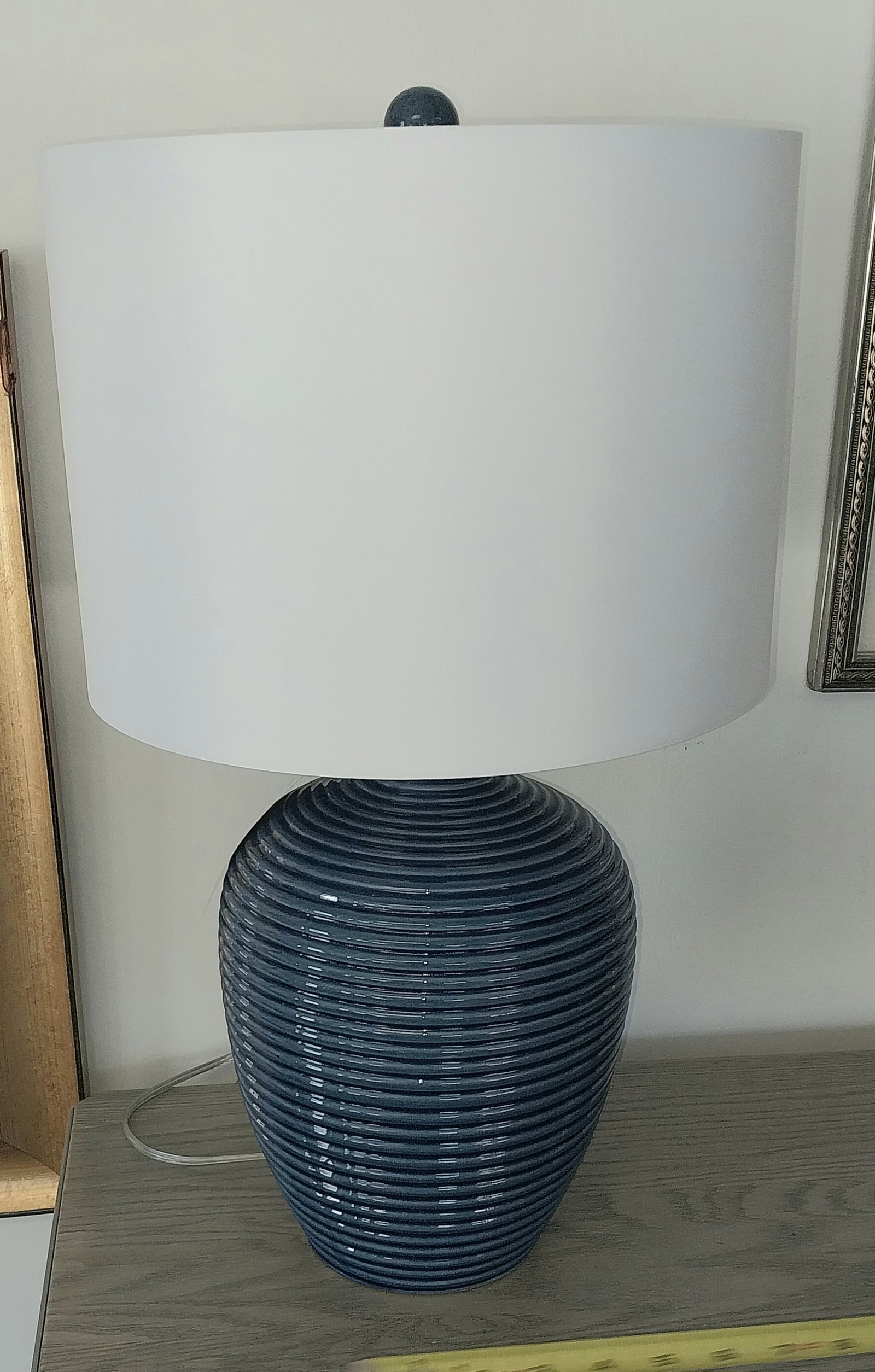 Blue Table lamp with shade (1 of 1)