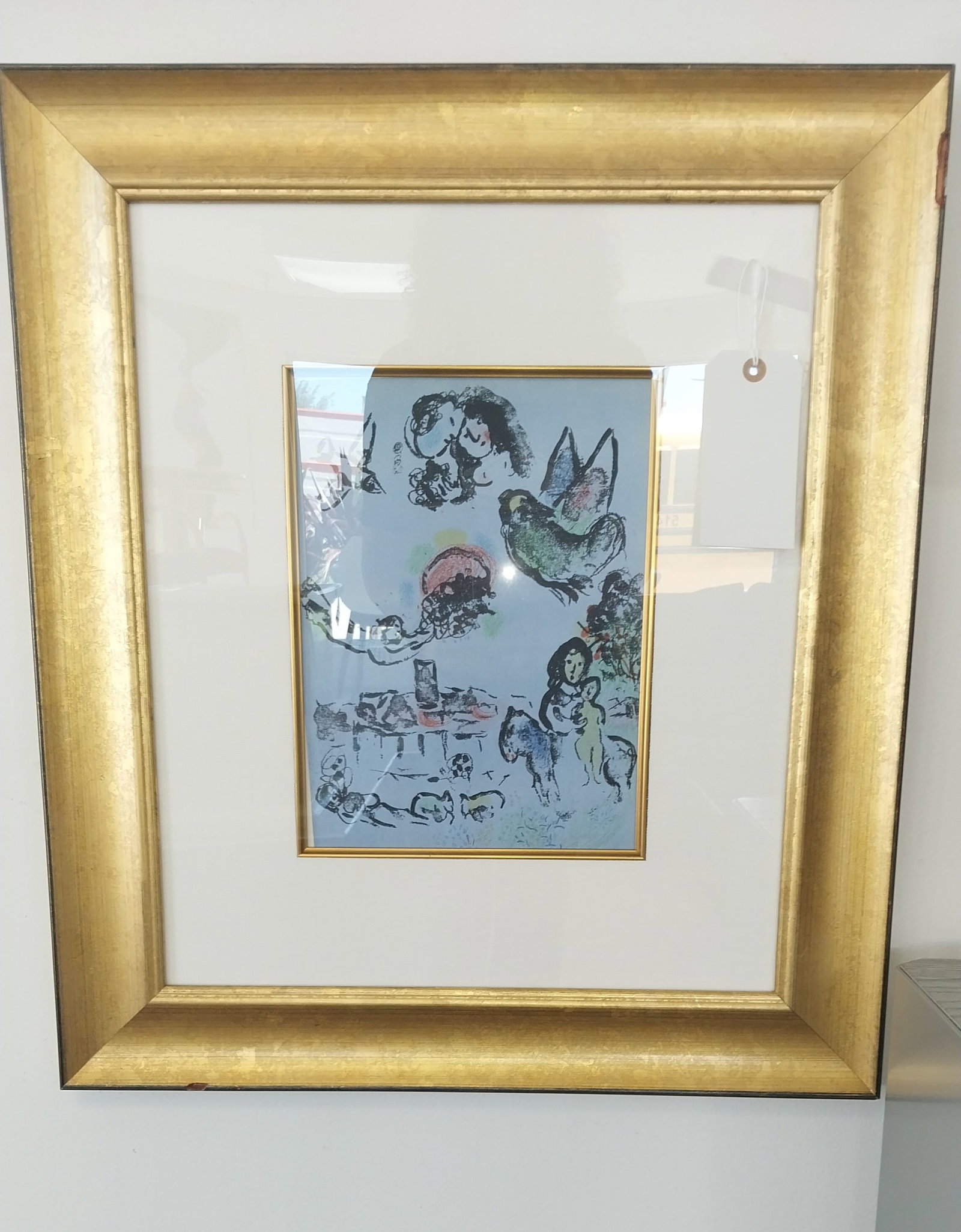 Marc chagall lithrograph - framed - 22.5 x 25 in: Marc chagall lithrograph - framed - 22.5 x 25 in