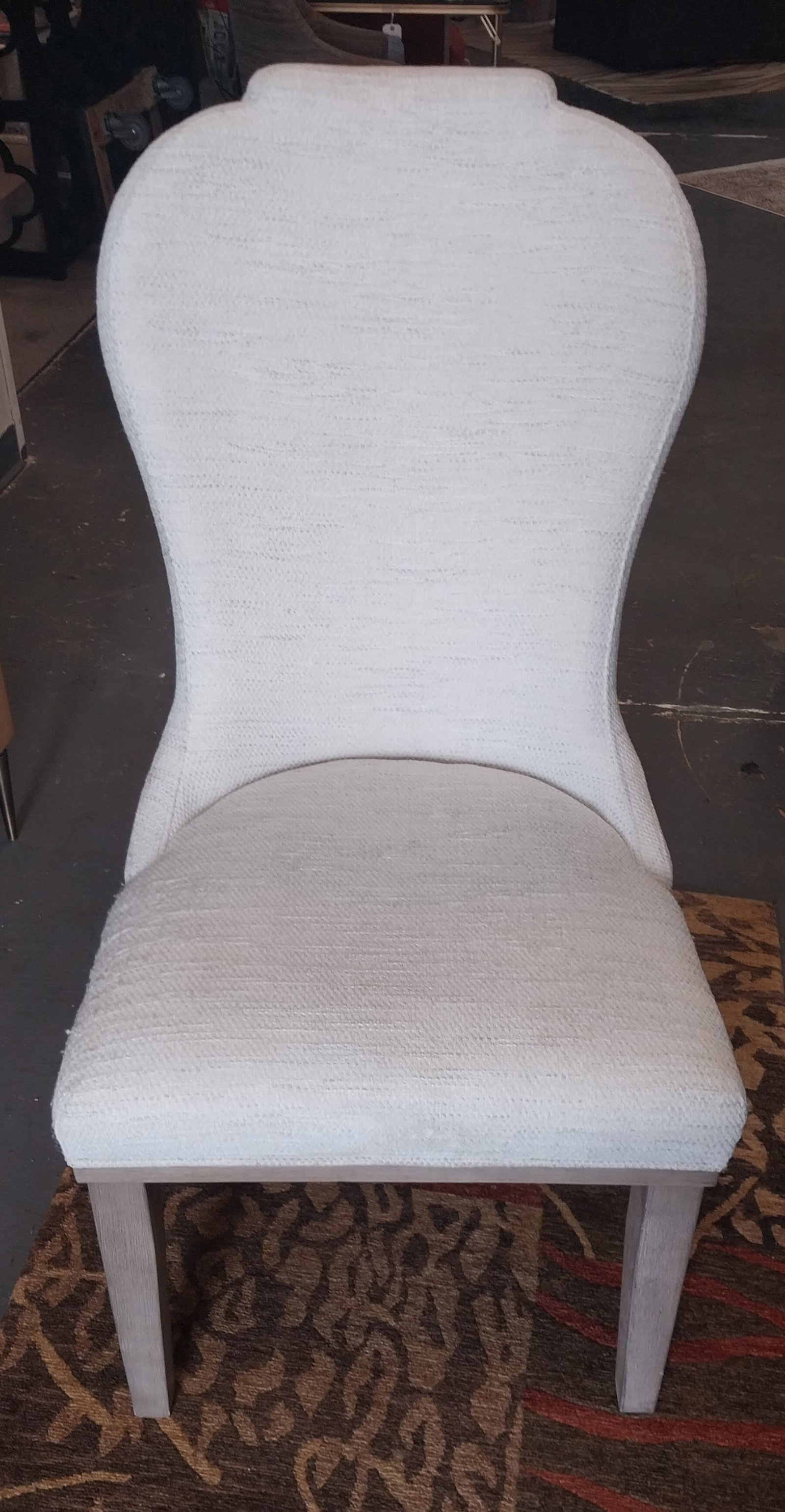 White Fabric Dining Chairs (1 of 2)
