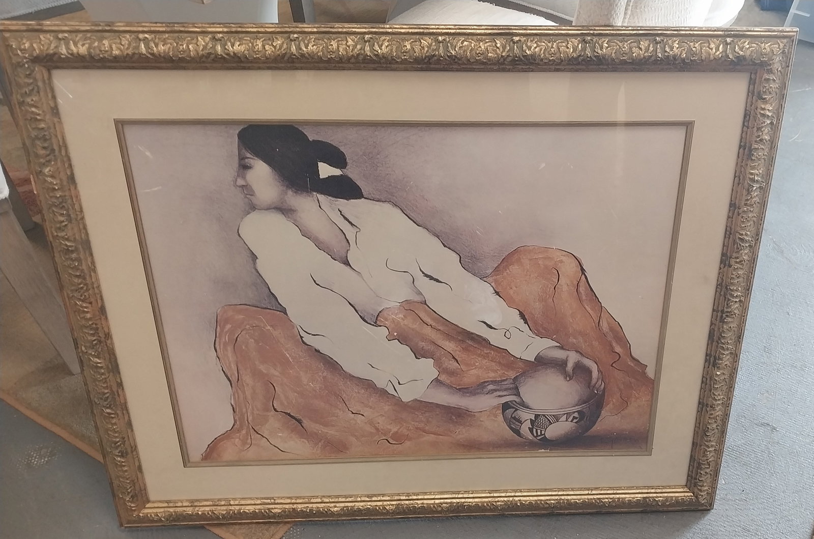 Lithograph by RC Gorman, 29 x 35in (1 of 2)
