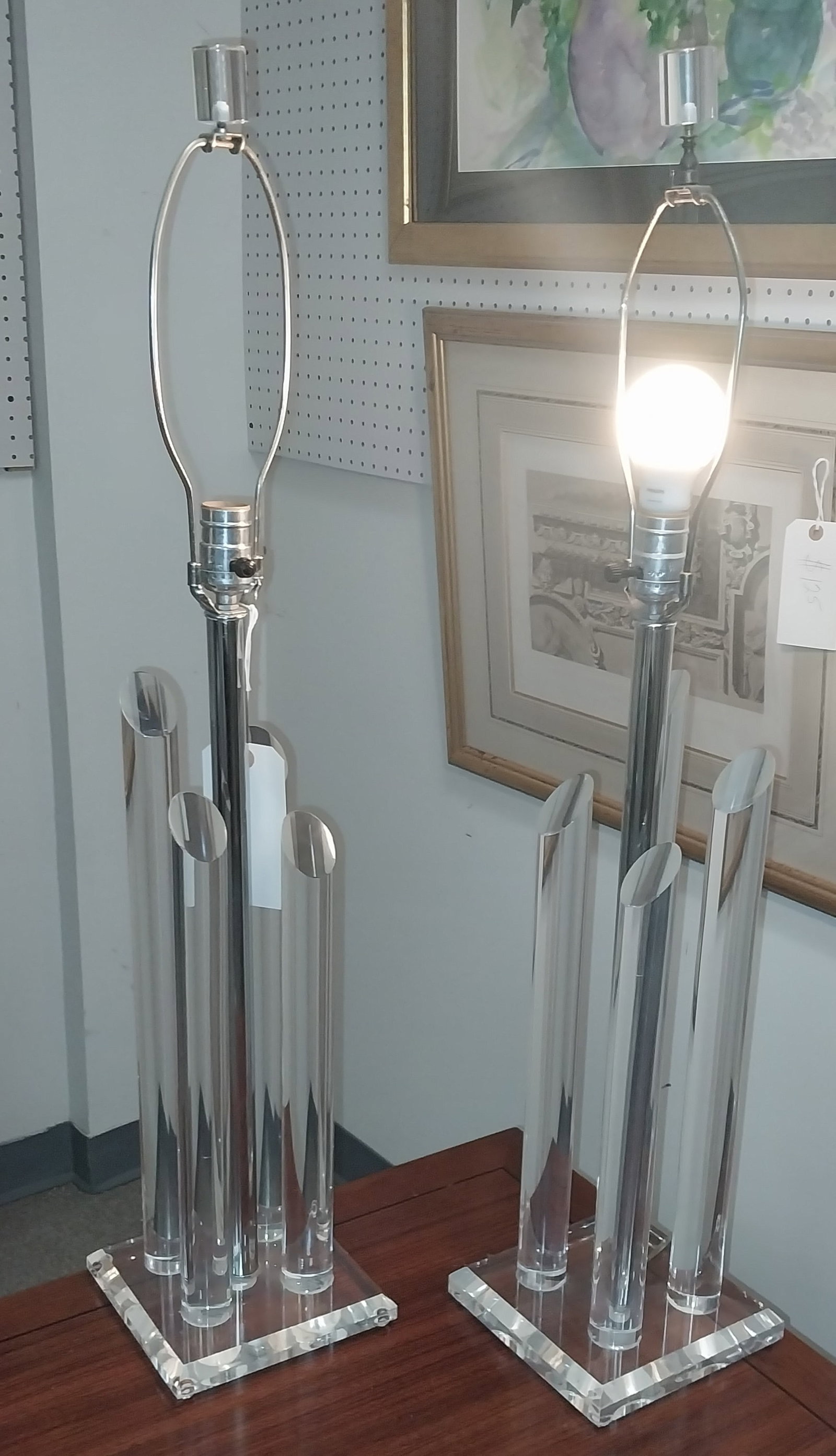 Modern Lucite Lamps, 34in high (1 of 1)