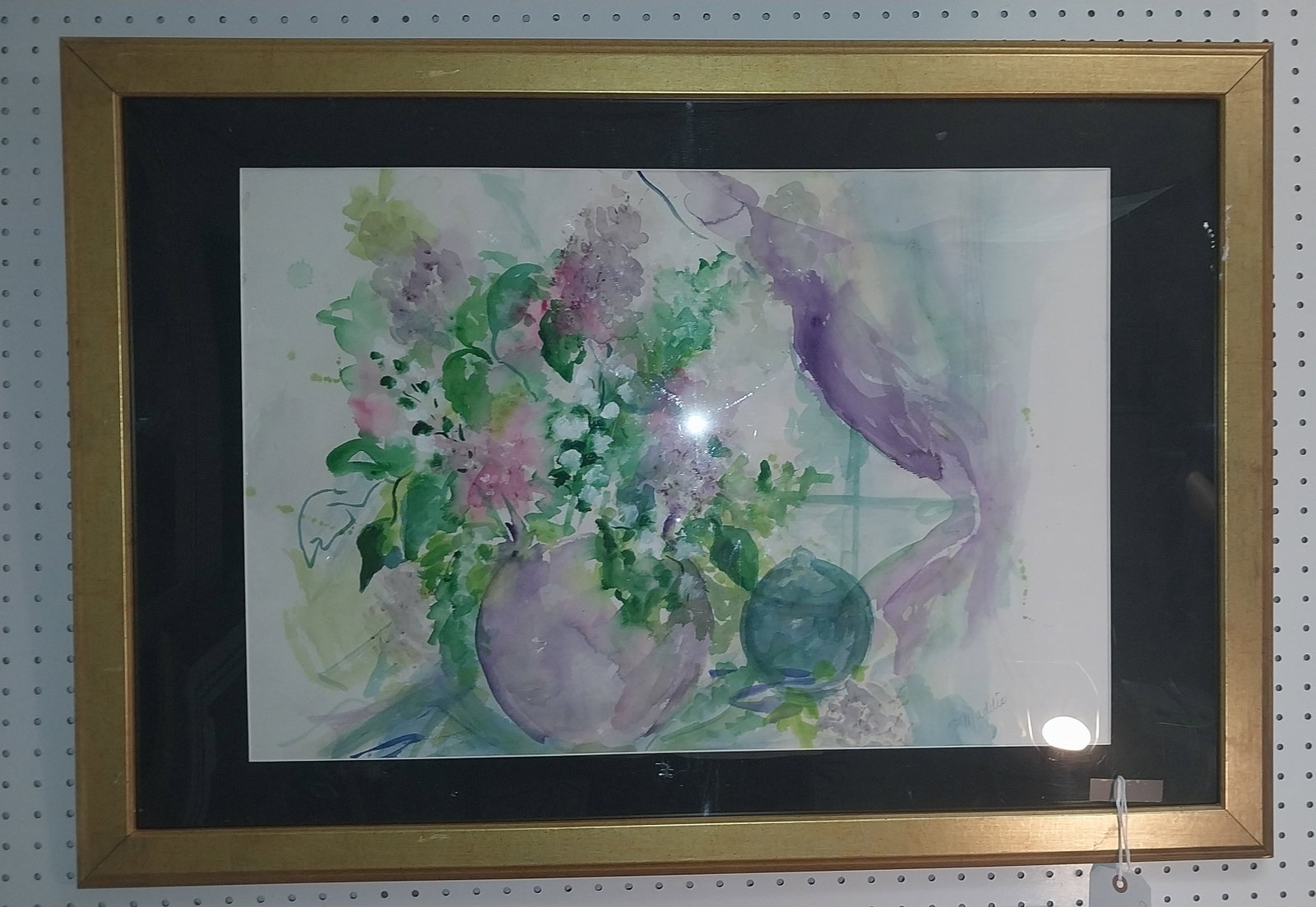 Framed Watercolor by Maddie, 29 x 37in (1 of 2)