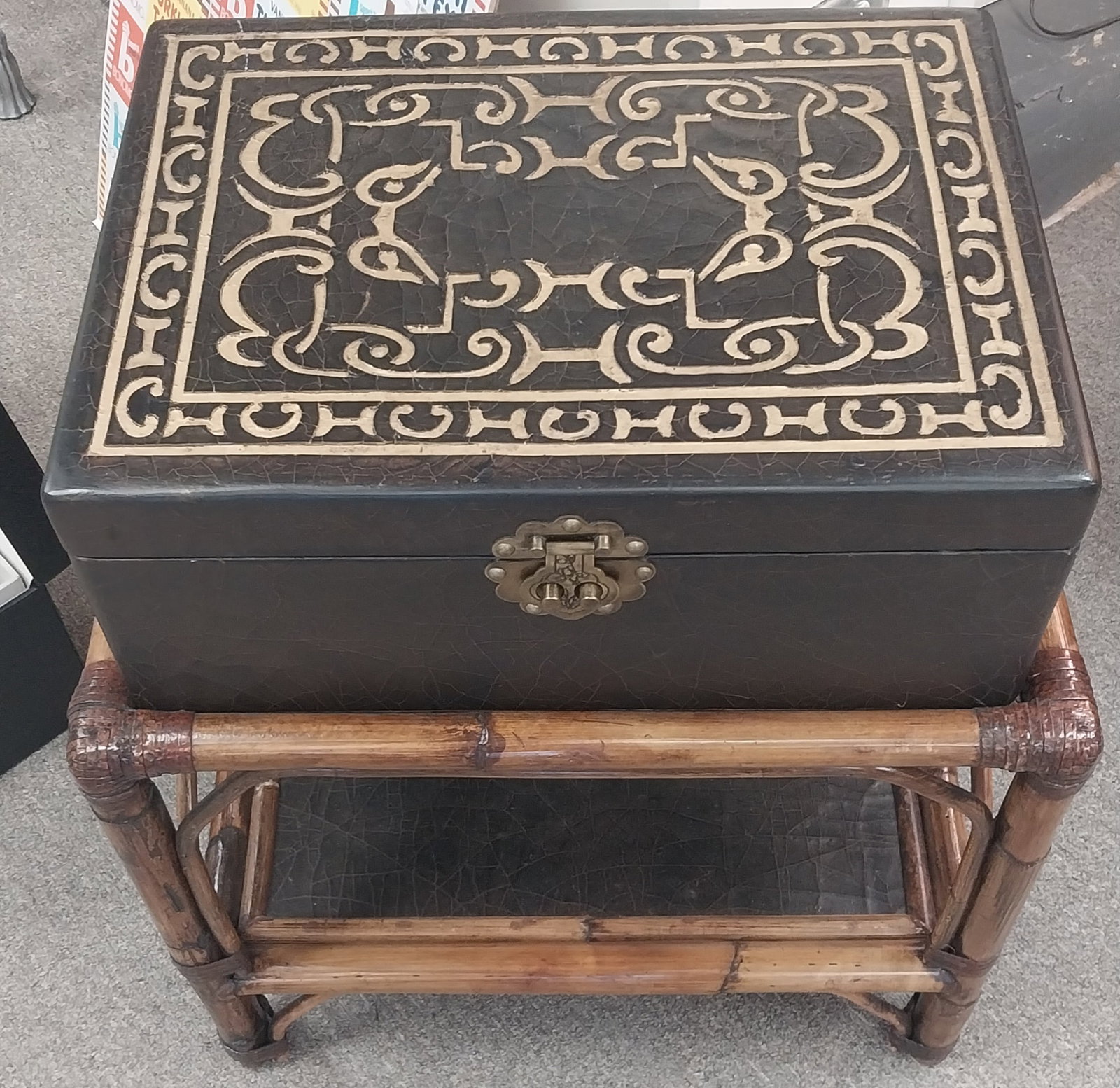 Poet's Box on Stand by Milling Road, 21in wide (1 of 3)
