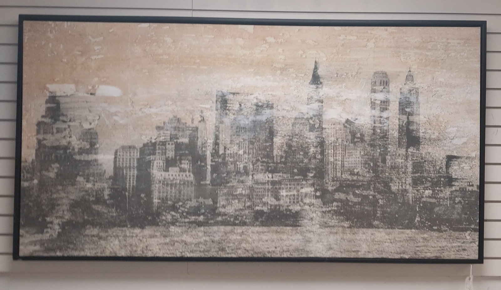 Vintage Style City Scene Artwork, 9 x 3ft (1 of 2)