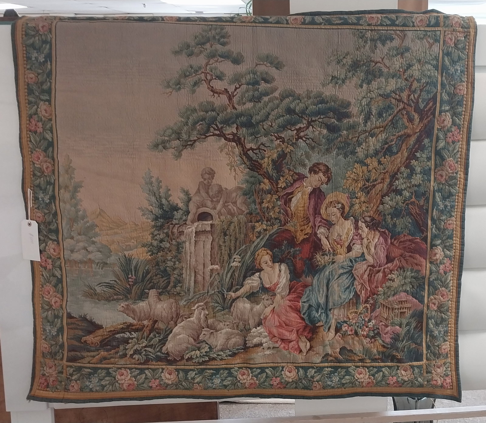 French Style Pastoral Tapestry, 51.5 x 51.5 in (1 of 1)