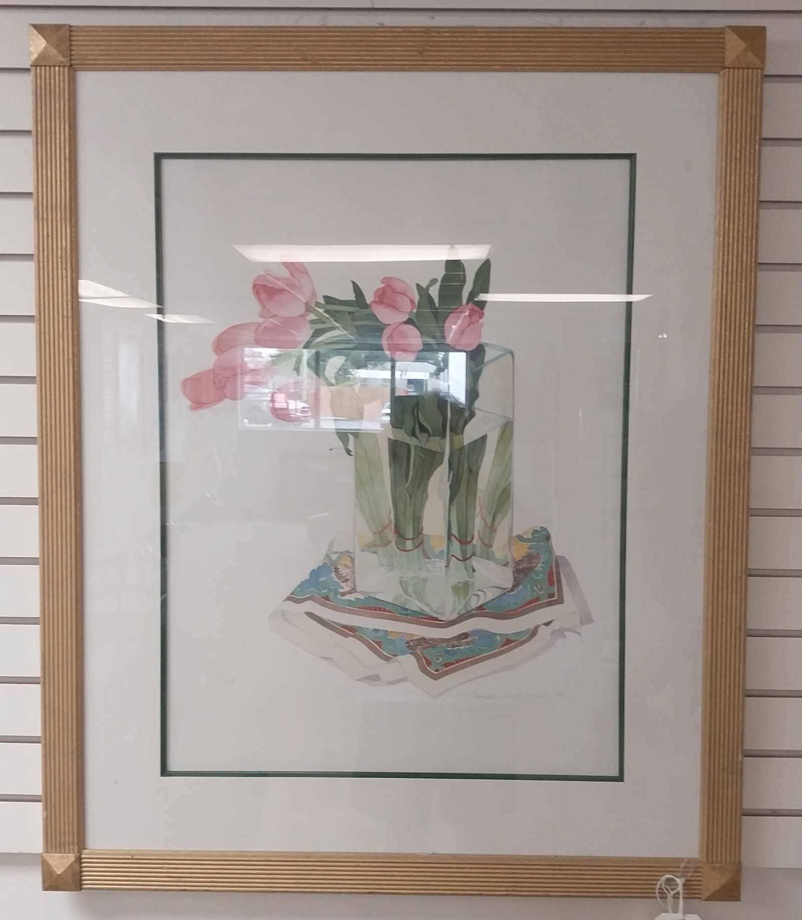 Limited Edition Lithograph, signed, "Tulips in a Vase," 154/194, 42 x 34.5 in: Limited Edition Lithograph, signed, "Tulips in a Vase," 154/194, 42 x 34.5 in