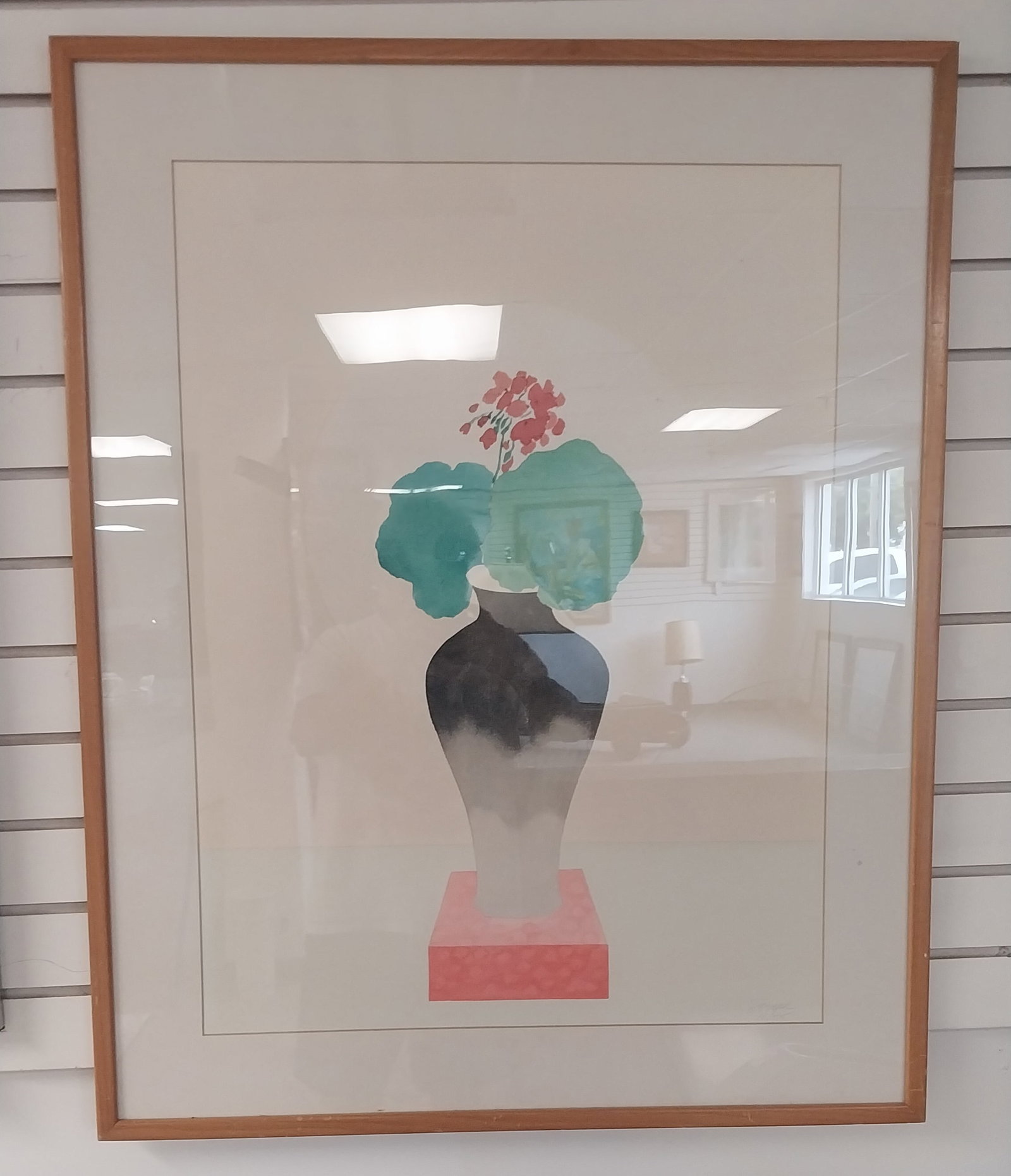 Framed Art, Flower and Vase, Limited Edition 10/55, 22 x 35: Framed Art, Flower and Vase, Limited Edition 10/55, 22 x 35