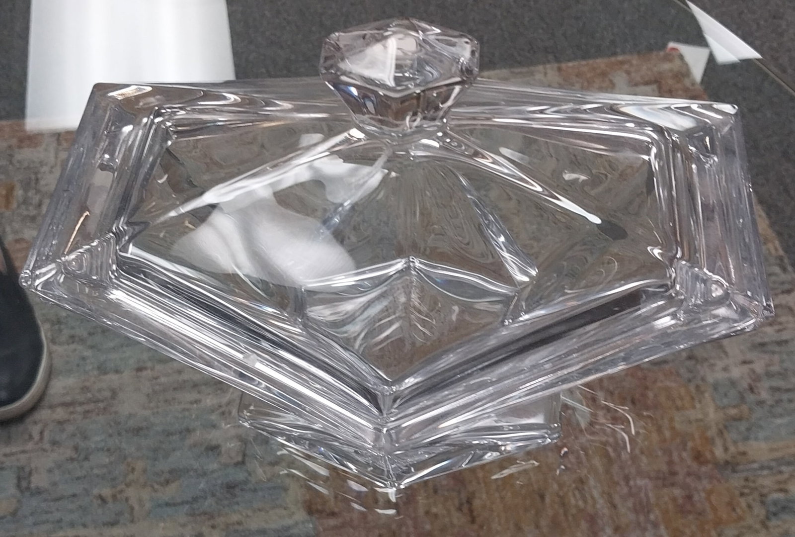 Glass Candy Dish with Lid (1 of 1)