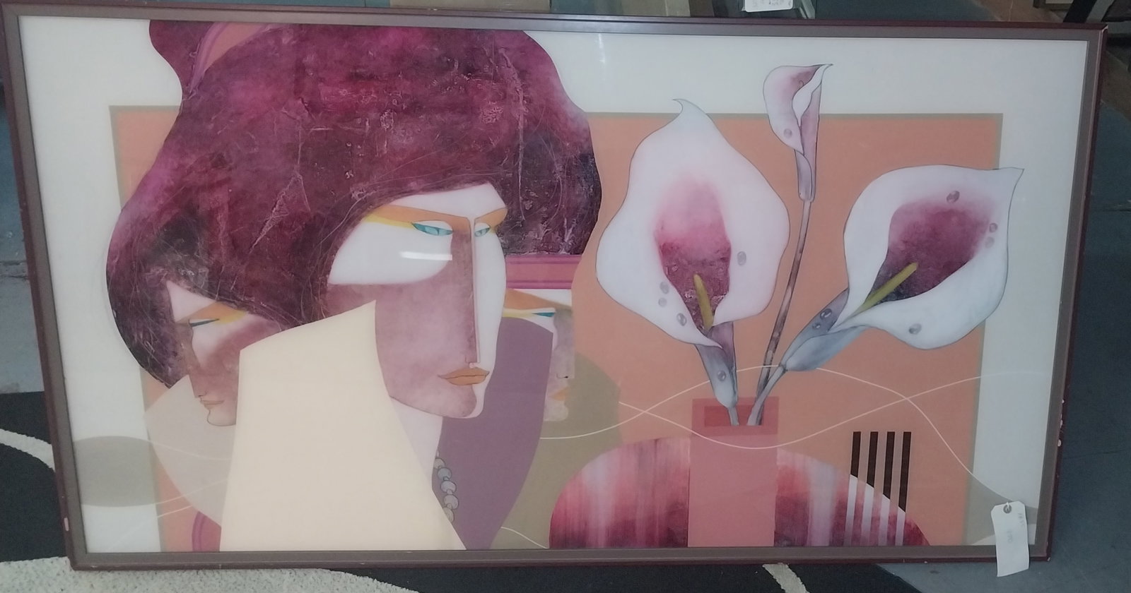 Framed Print, 34.5 x 62in, small issue on frame (1 of 2)