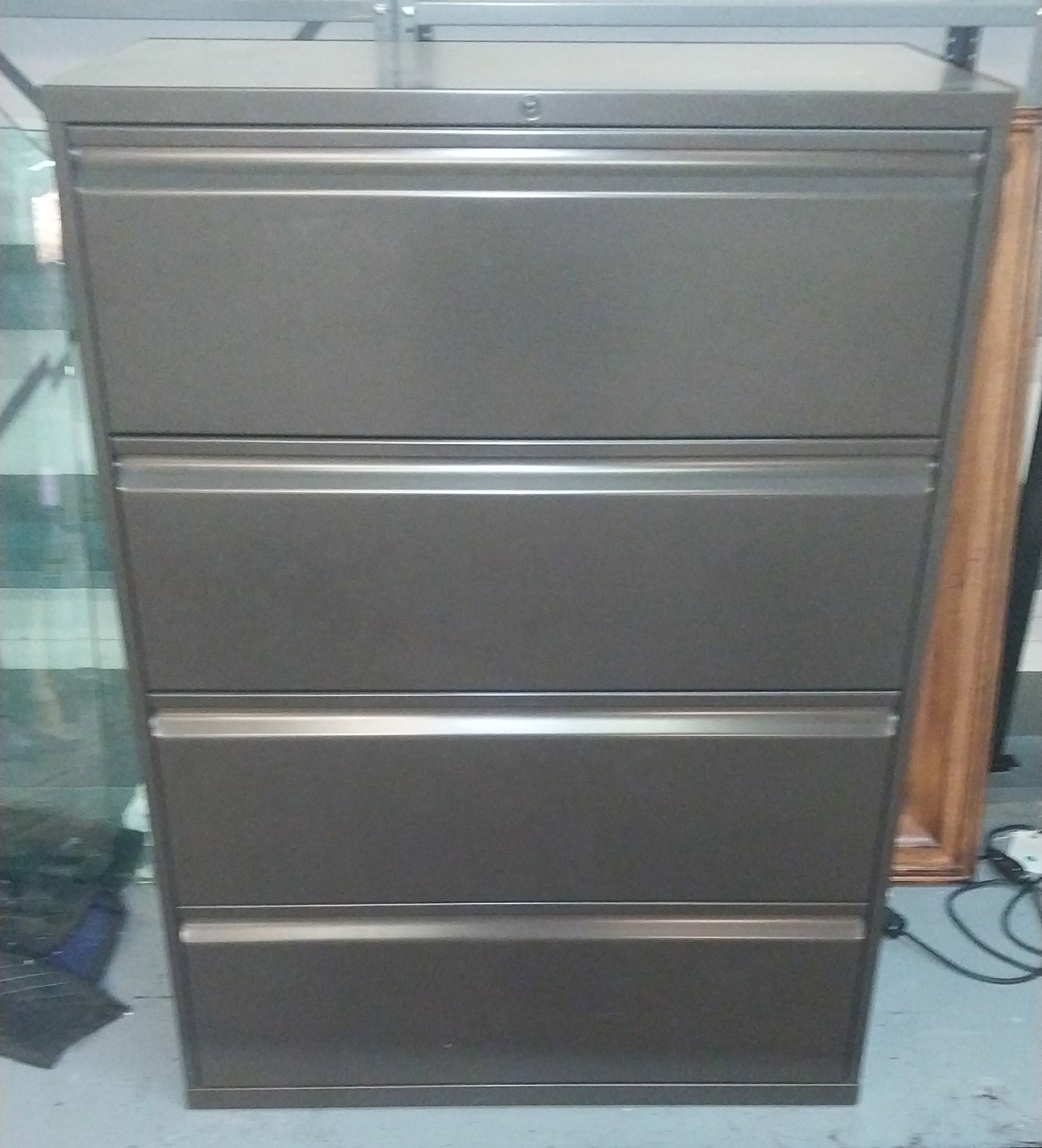 4-Drawer Metal File Cabinet, Dark Brown (1 of 1)