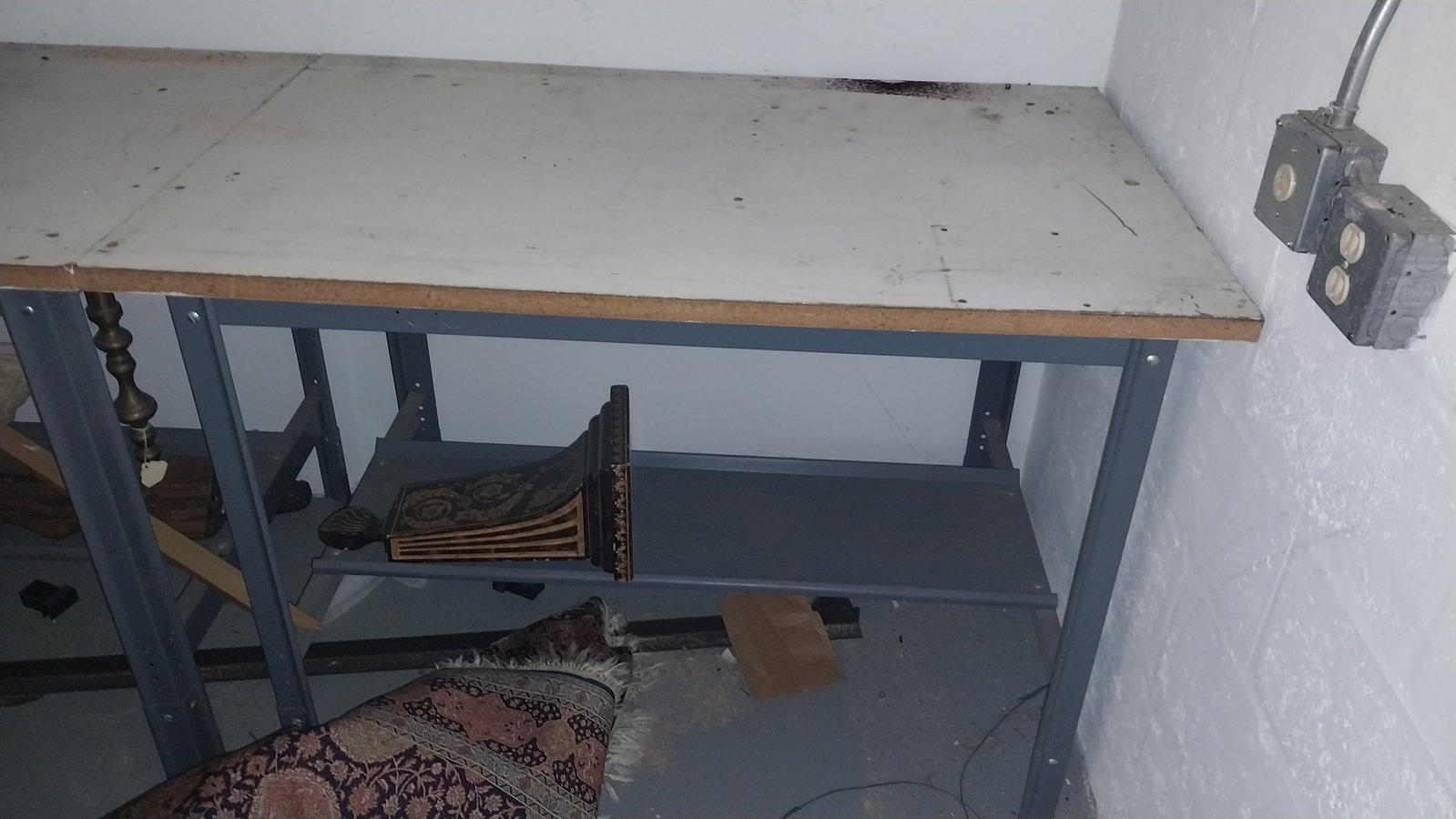 Work Table, Wood Top with Metal Base, 48 W x 30 depth x 33in H (1 of 1)