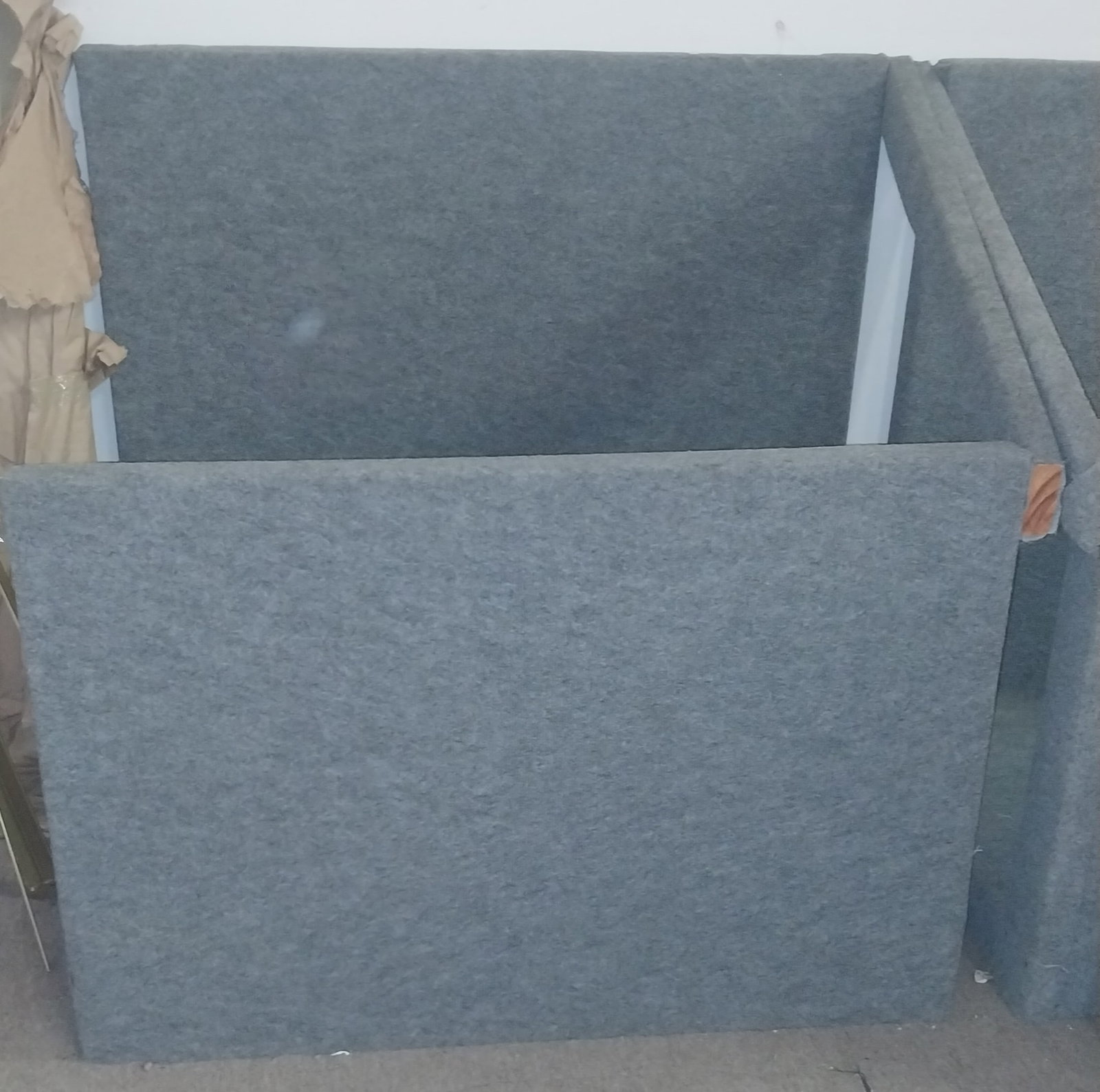 Carpeted Storage Bins with Wood Frames, Open on One Side, 50in W, 33.5 Deep, 4ft H (1 of 1)